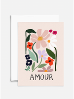 Mimi and August Amour Flowers Greeting Card
