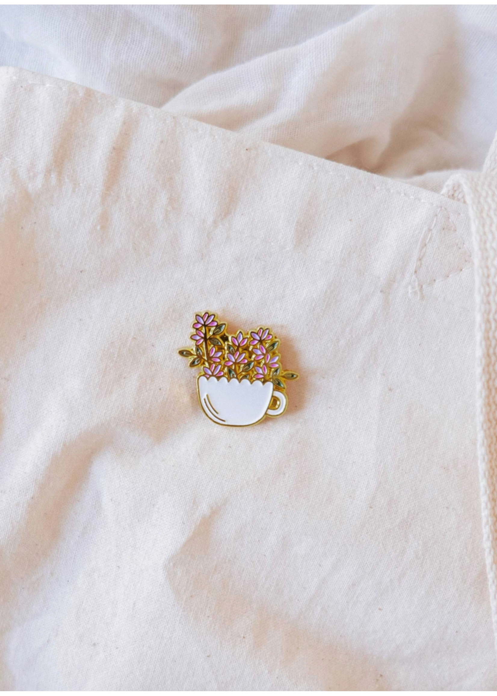 Mimi and August Bloom Cup Enamel Pin