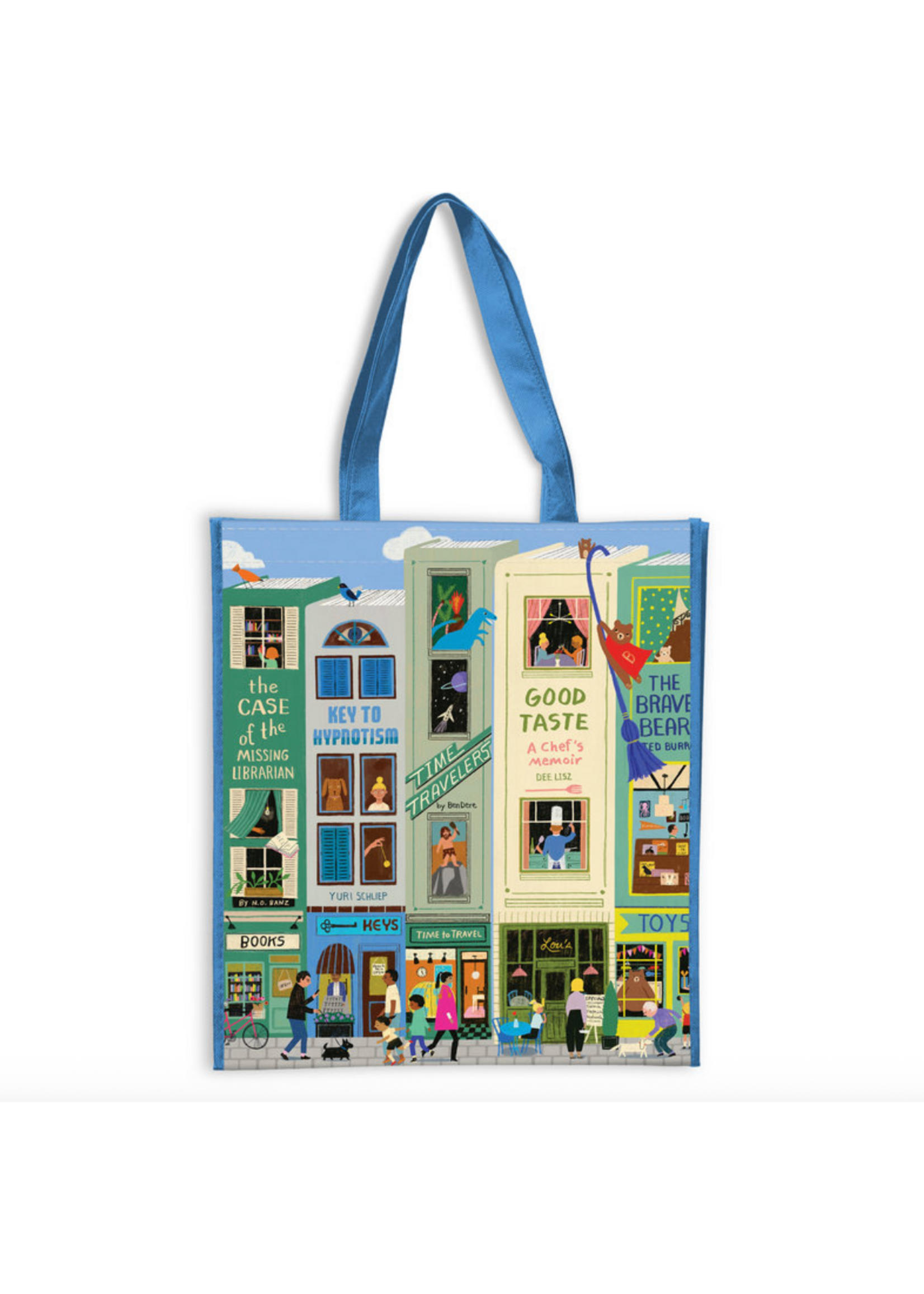 Galison Main Street Books Reusable Bag