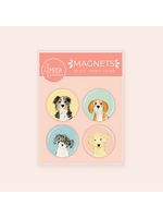 Almeida Illustrations Dogs 4 Magnet Set