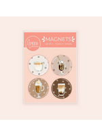Almeida Illustrations Coffee Lover 4 Magnet Set