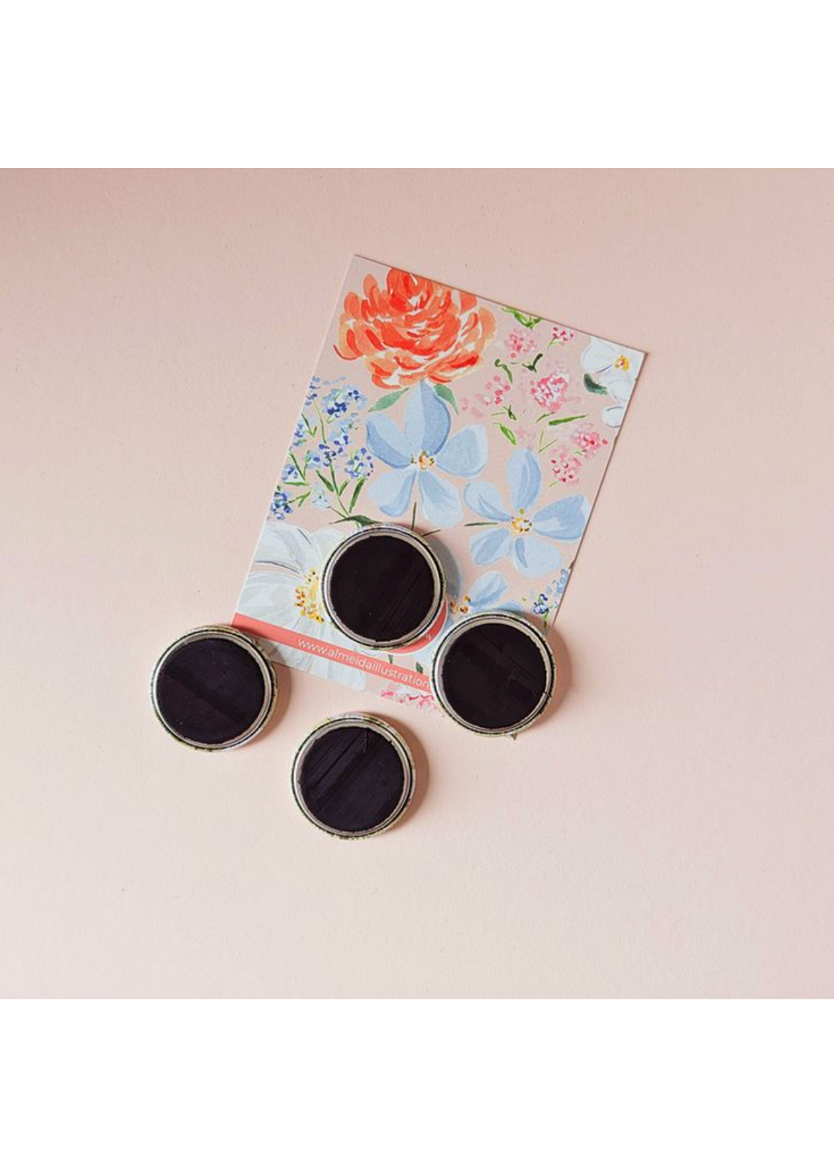 Almeida Illustrations Coffee Lover 4 Magnet Set