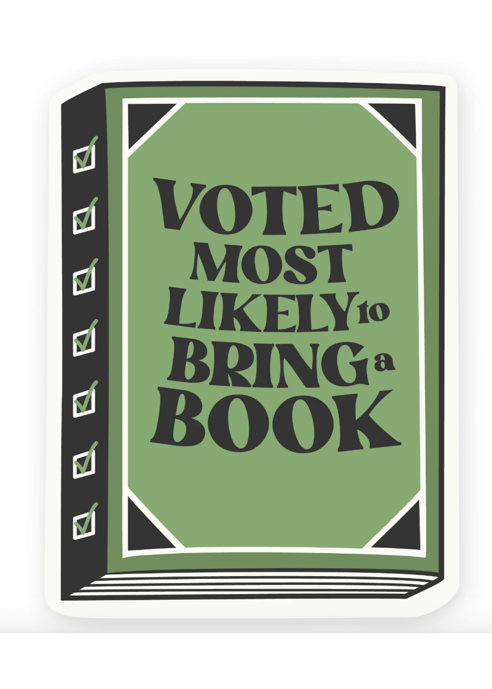 The Handcrafted Story Voted Most Likely to Bring a Book Sticker