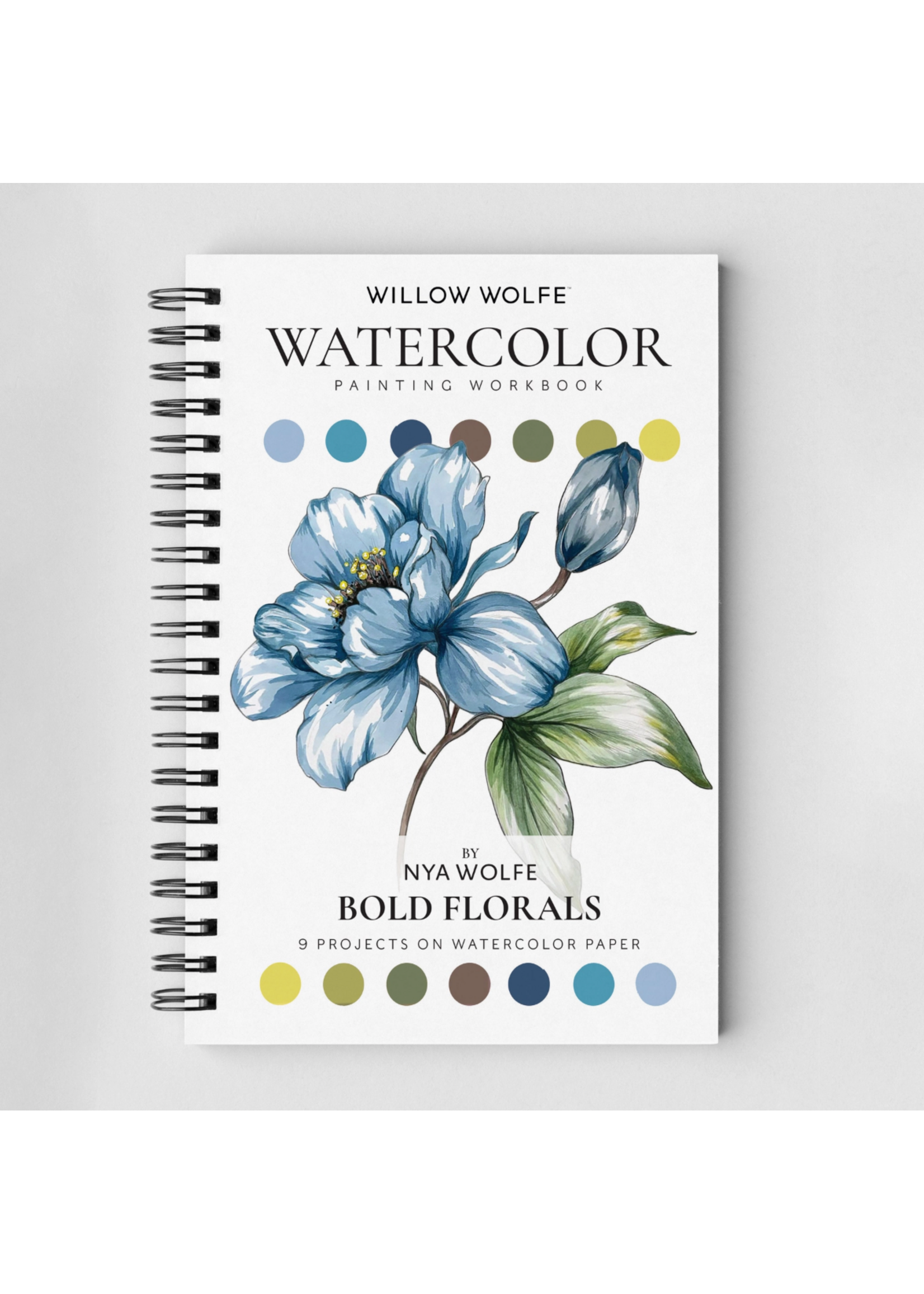 Willow Wolfe Bold Flowers Watercolour Workbook