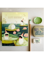 Joojoo Paper Singing Frogs Greeting Card