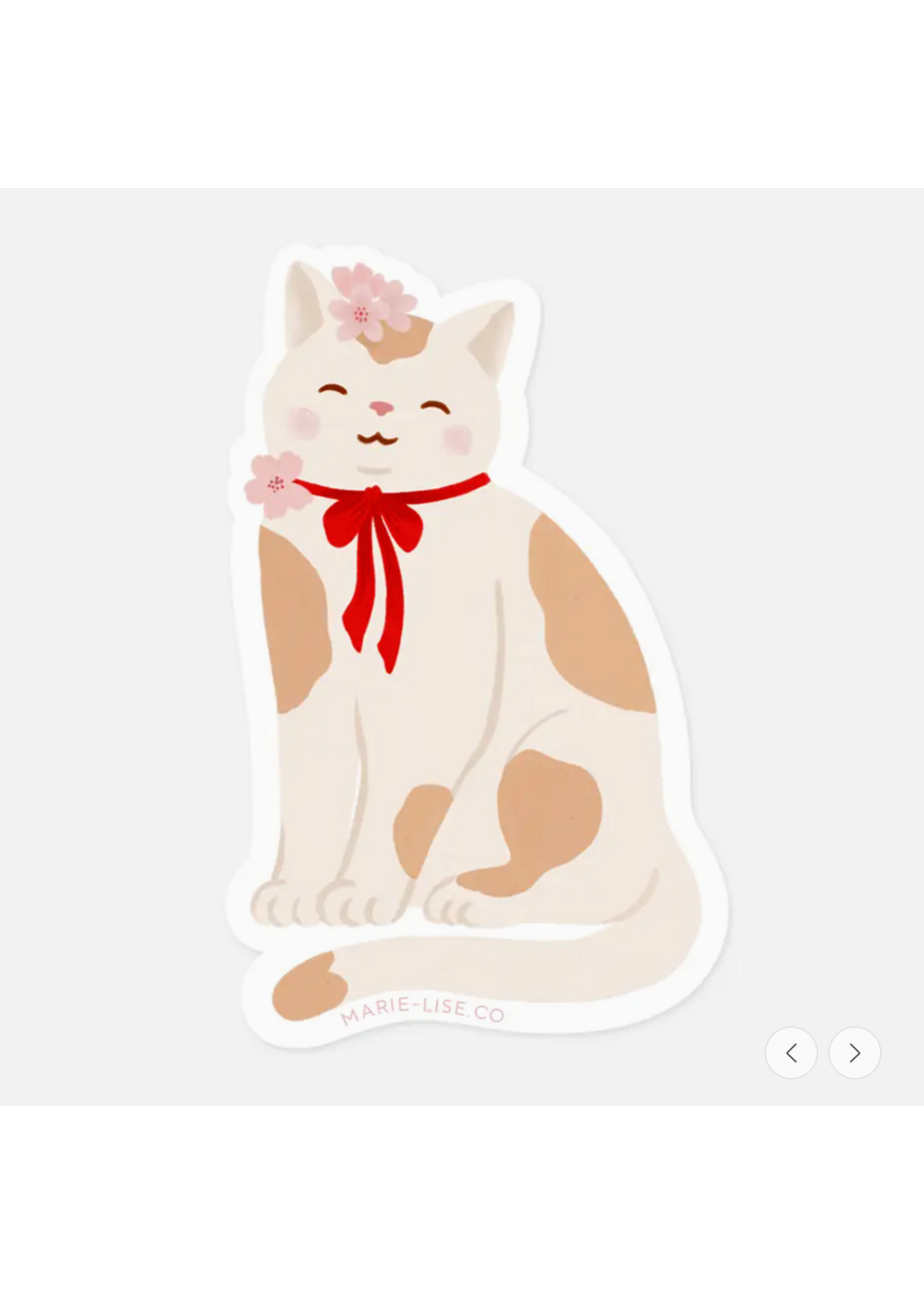 Marie-Lise Illustration Chat et Sakuras Sticker