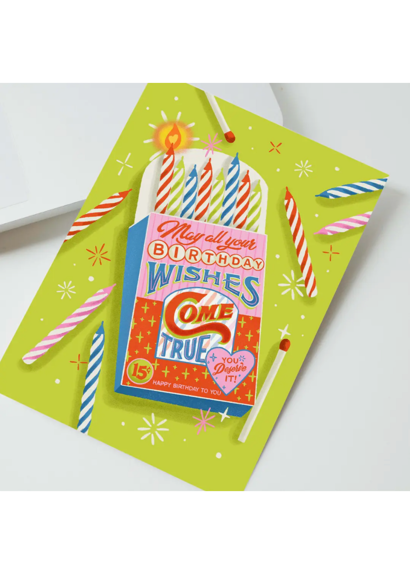 To and From Gift Co. Birthday Wishes Come True Retro Candles