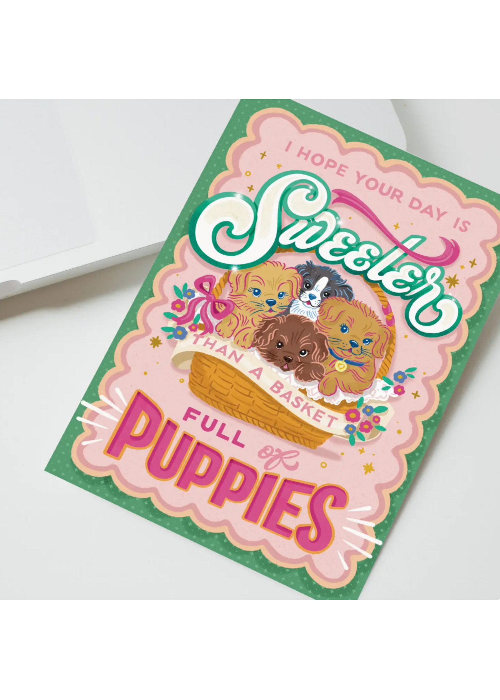 To and From Gift Co. Sweeter Basket of Puppies