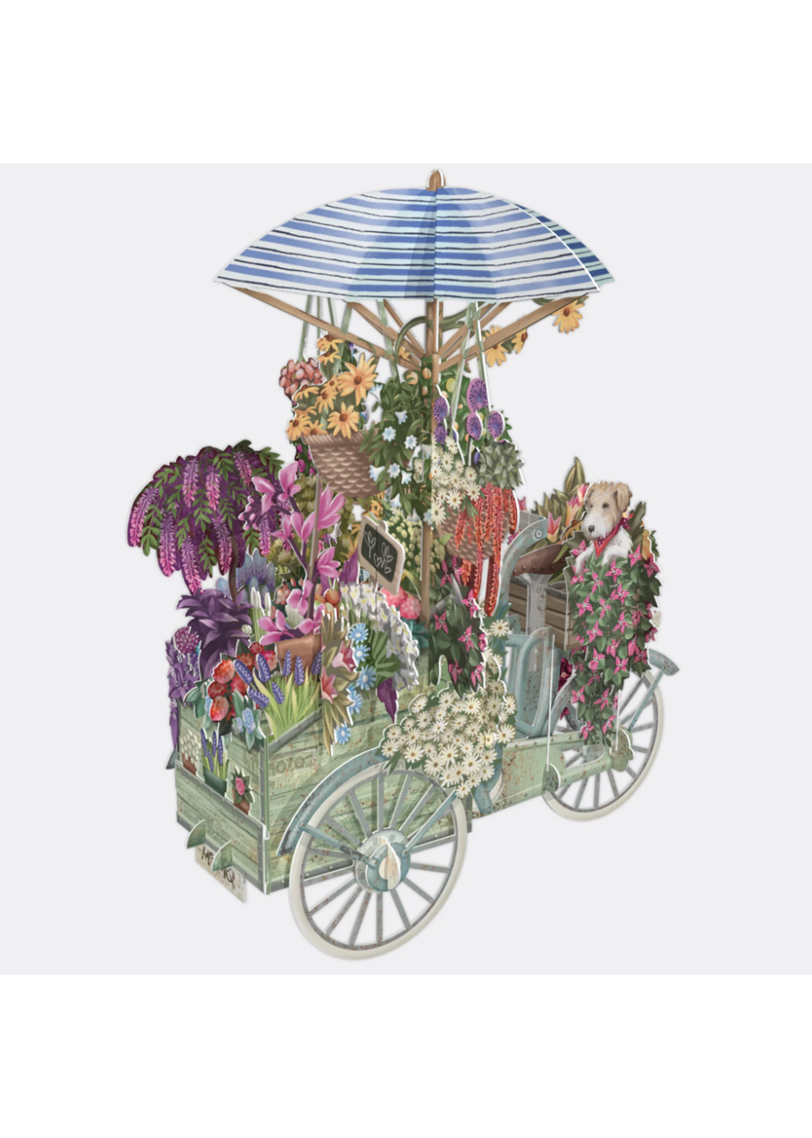 Paper D'Art 3D Pop Up Card Flower Seller's Bicycle