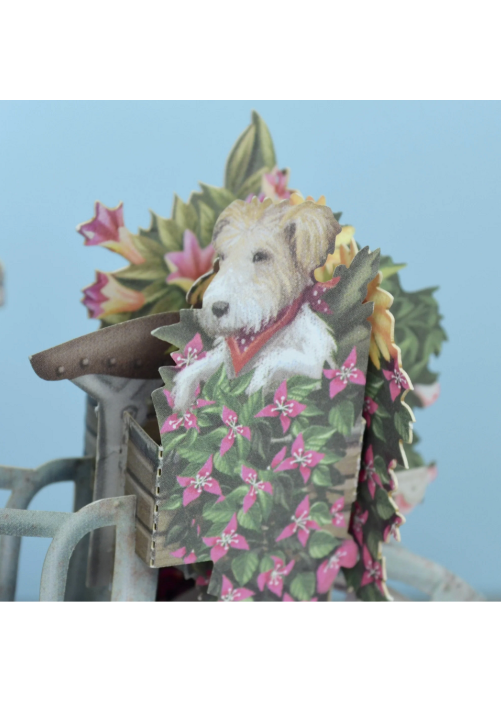 Paper D'Art 3D Pop Up Card Flower Seller's Bicycle