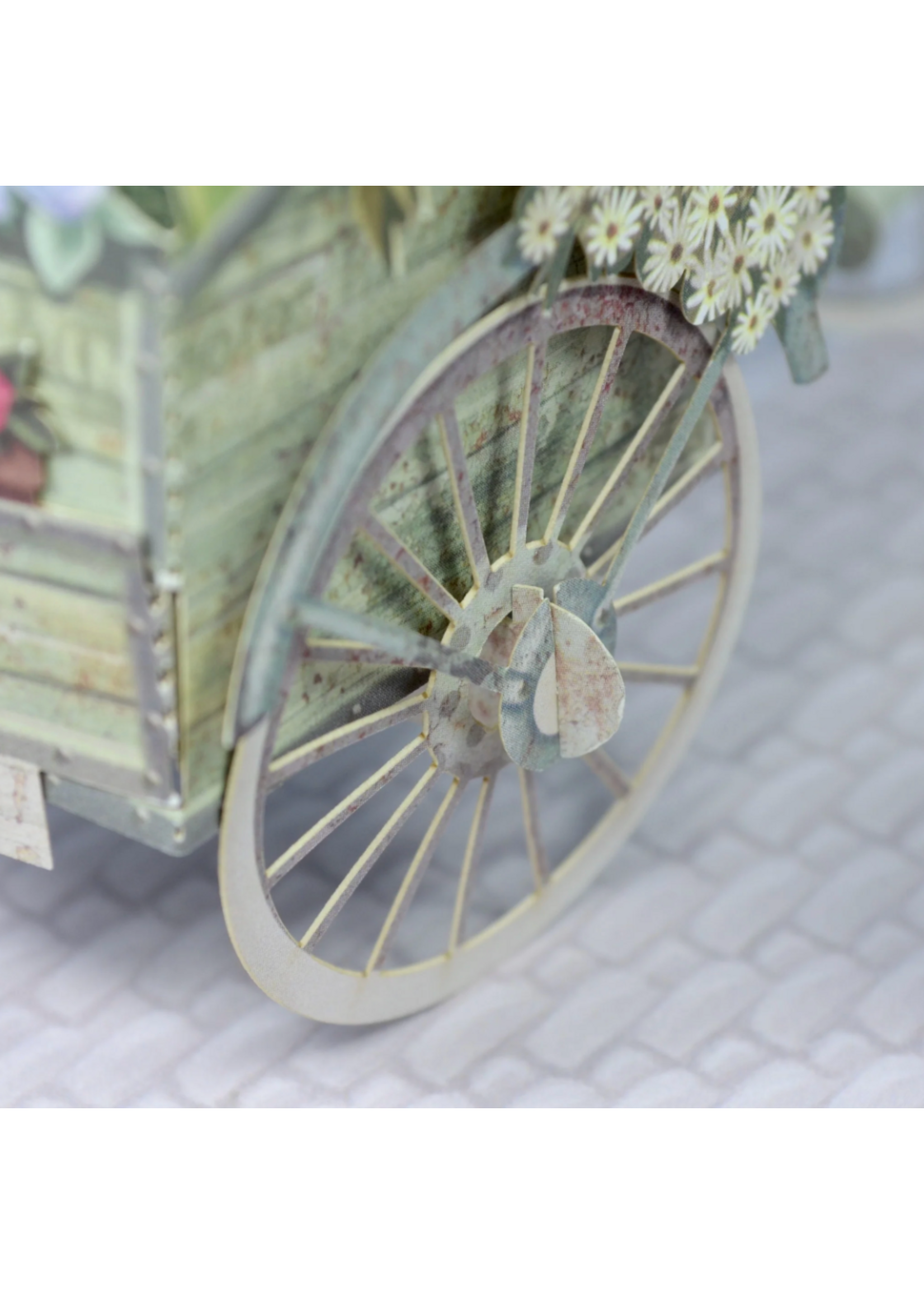 Paper D'Art 3D Pop Up Card Flower Seller's Bicycle