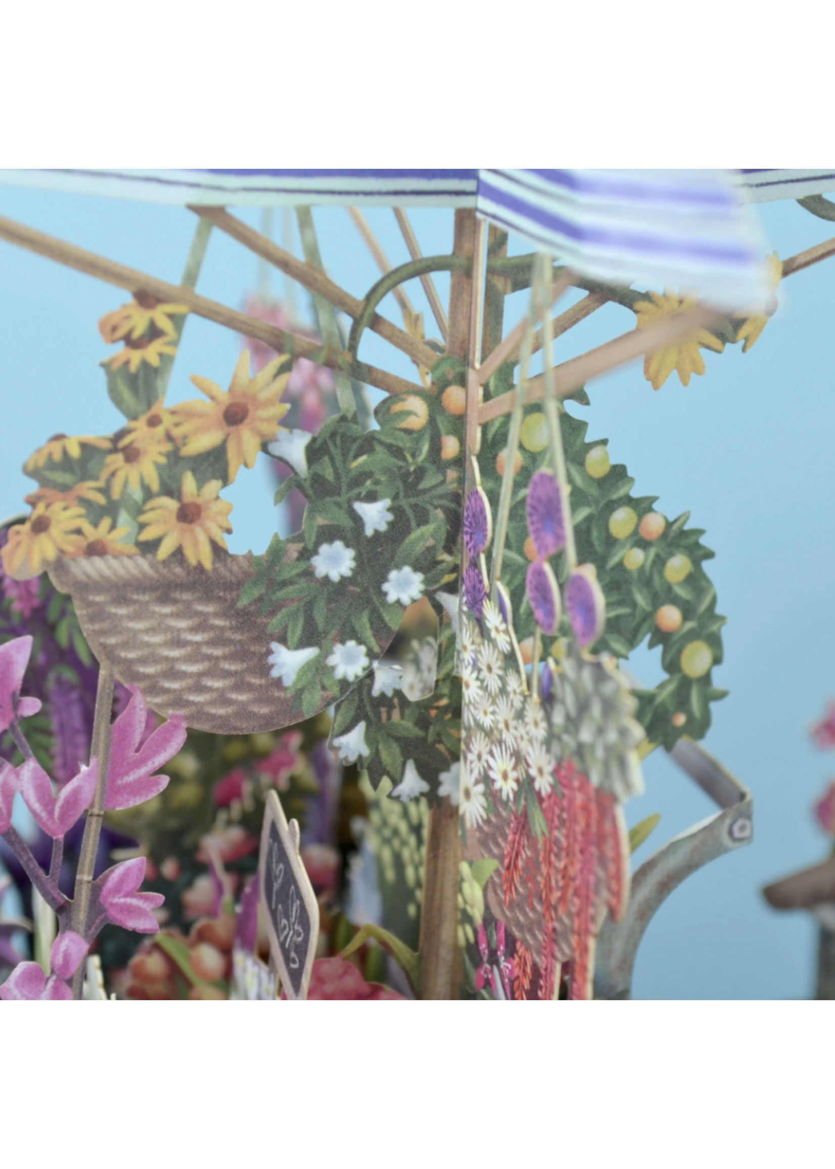 Paper D'Art 3D Pop Up Card Flower Seller's Bicycle