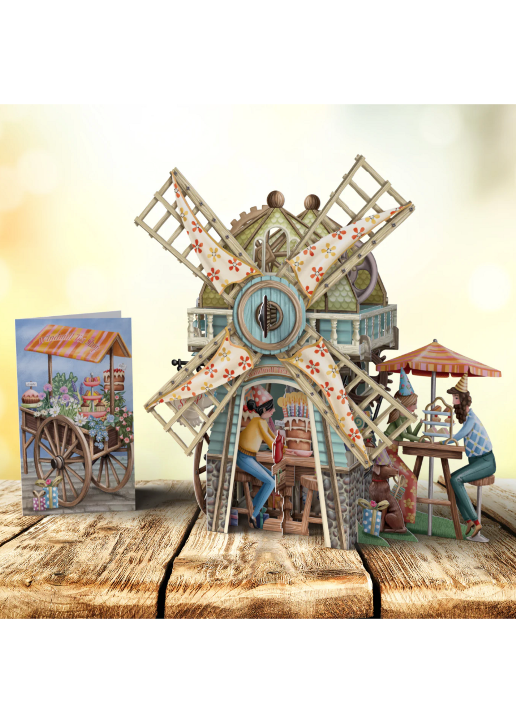 Paper D'Art 3D Pop Up Card The Windmill Tea Shop