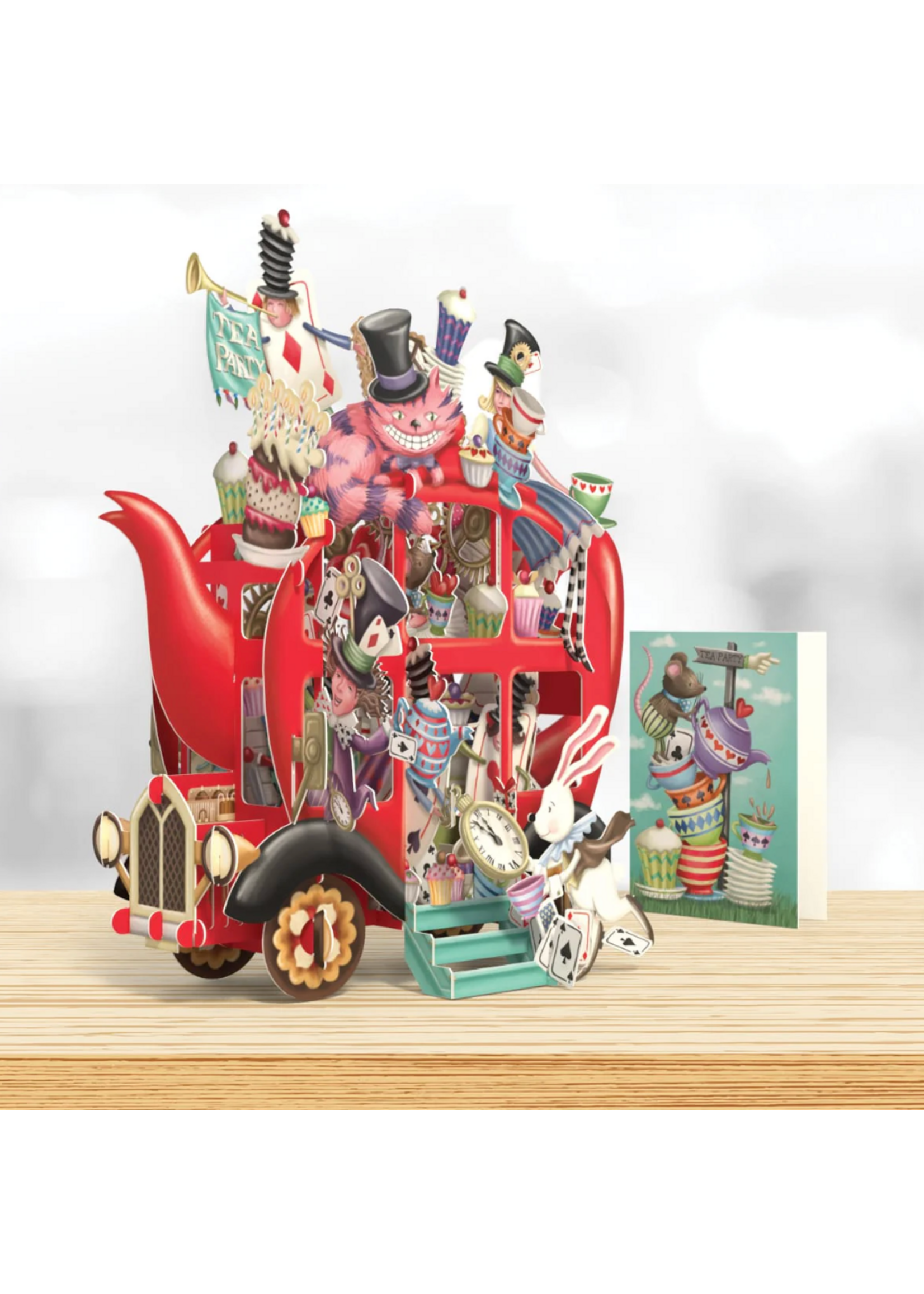 Paper D'Art 3D Pop Up Card Alice's Teapot