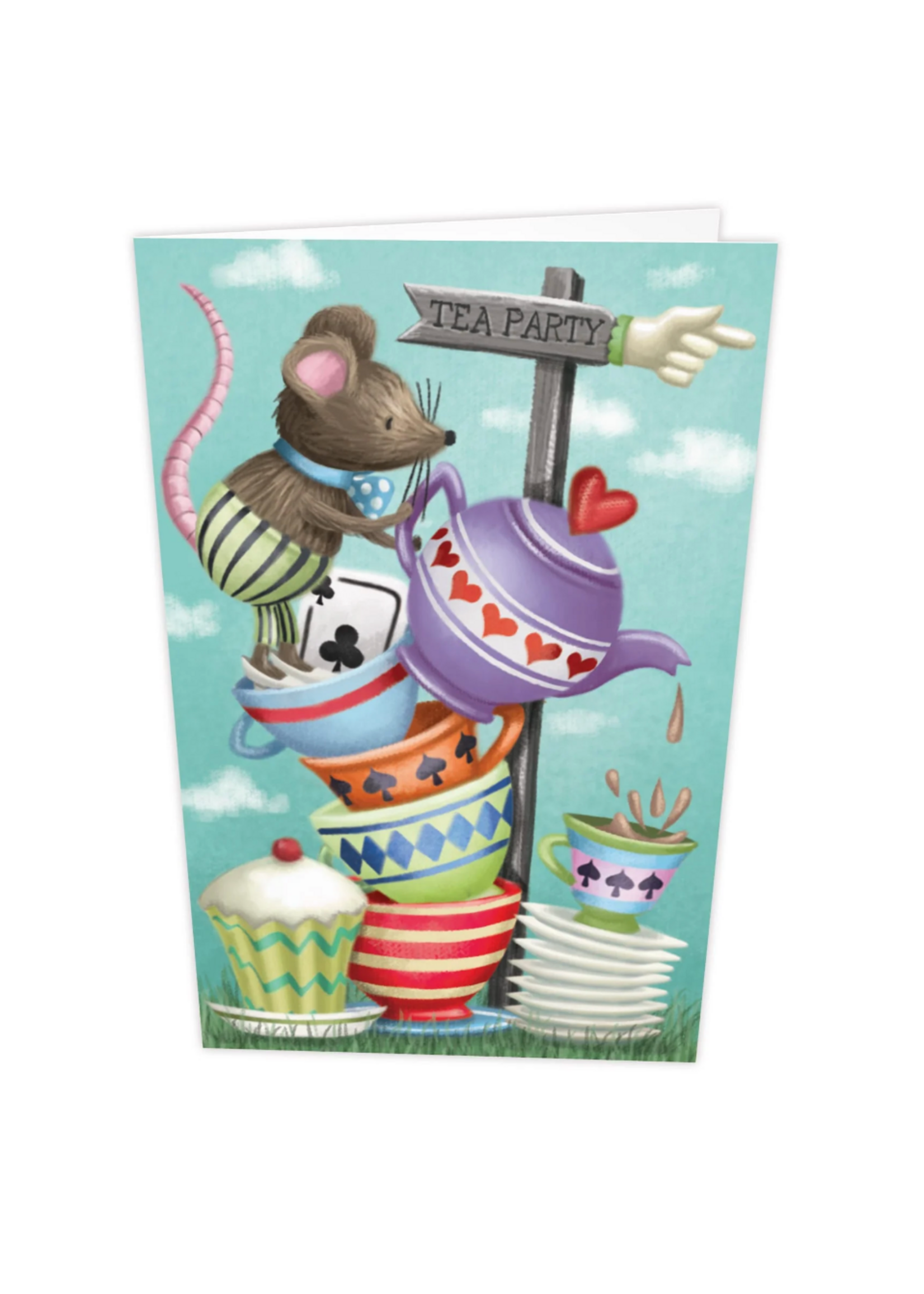 Paper D'Art 3D Pop Up Card Alice's Teapot