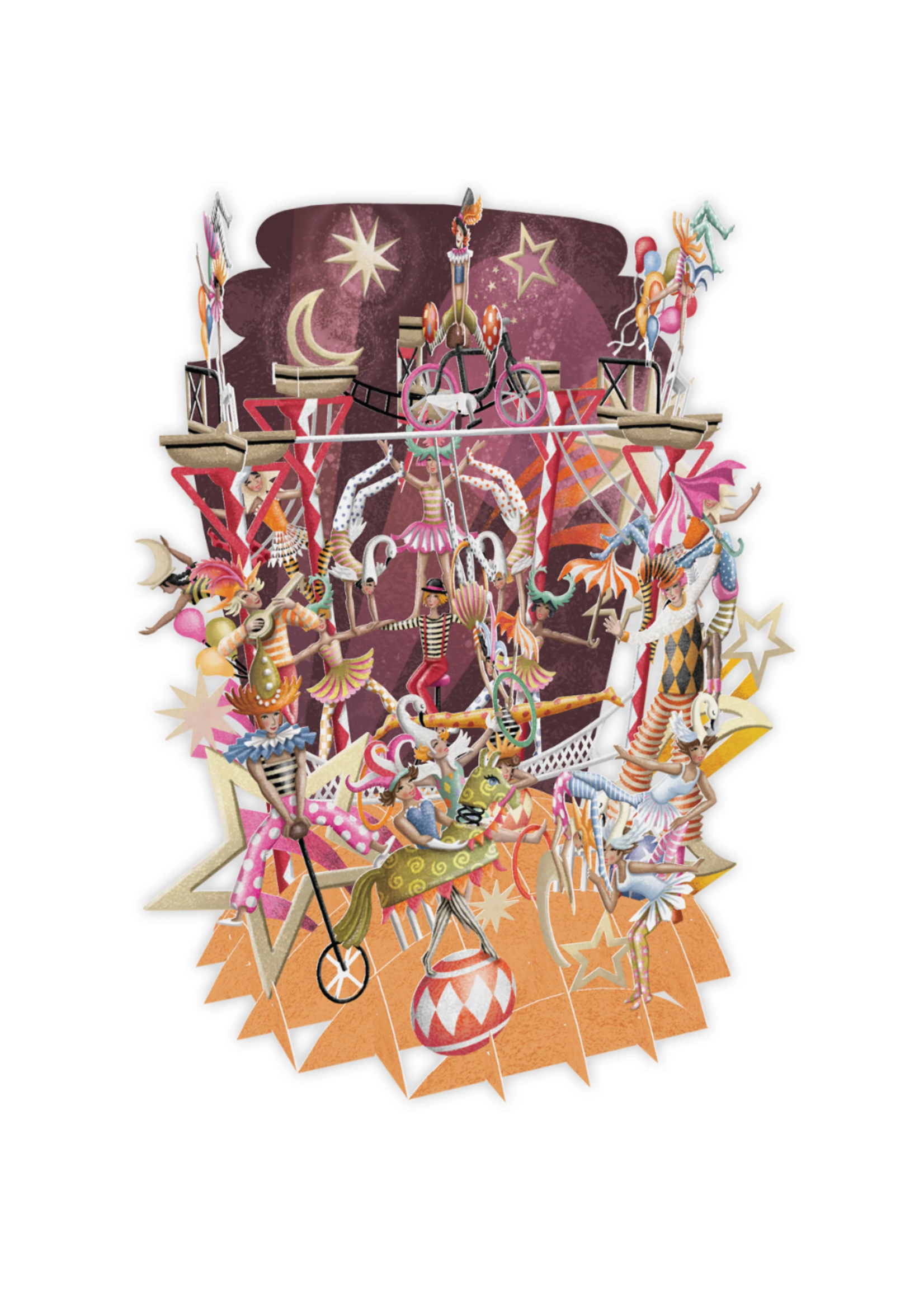 Paper D'Art 3D Pop Up Card Acrobats