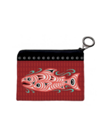 Native Northwest Coin Purse Coho Salmon by Joe Wilson Sxwaset