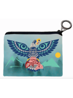 Native Northwest Coin Purse Eagle Salmon by Doug LaFortune