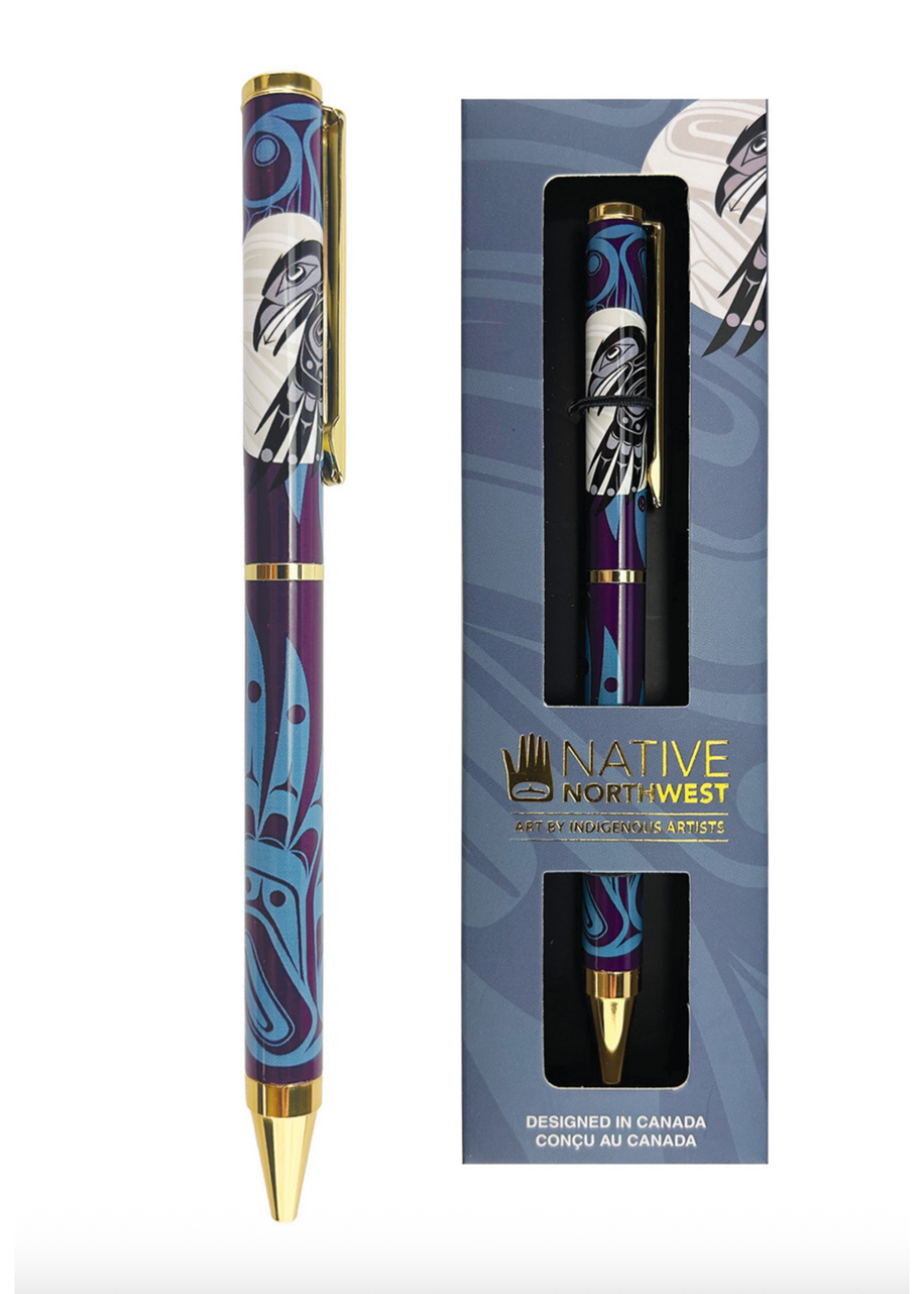 Native Northwest Premium Ballpoint Pen Raven Moon by Allan Weir