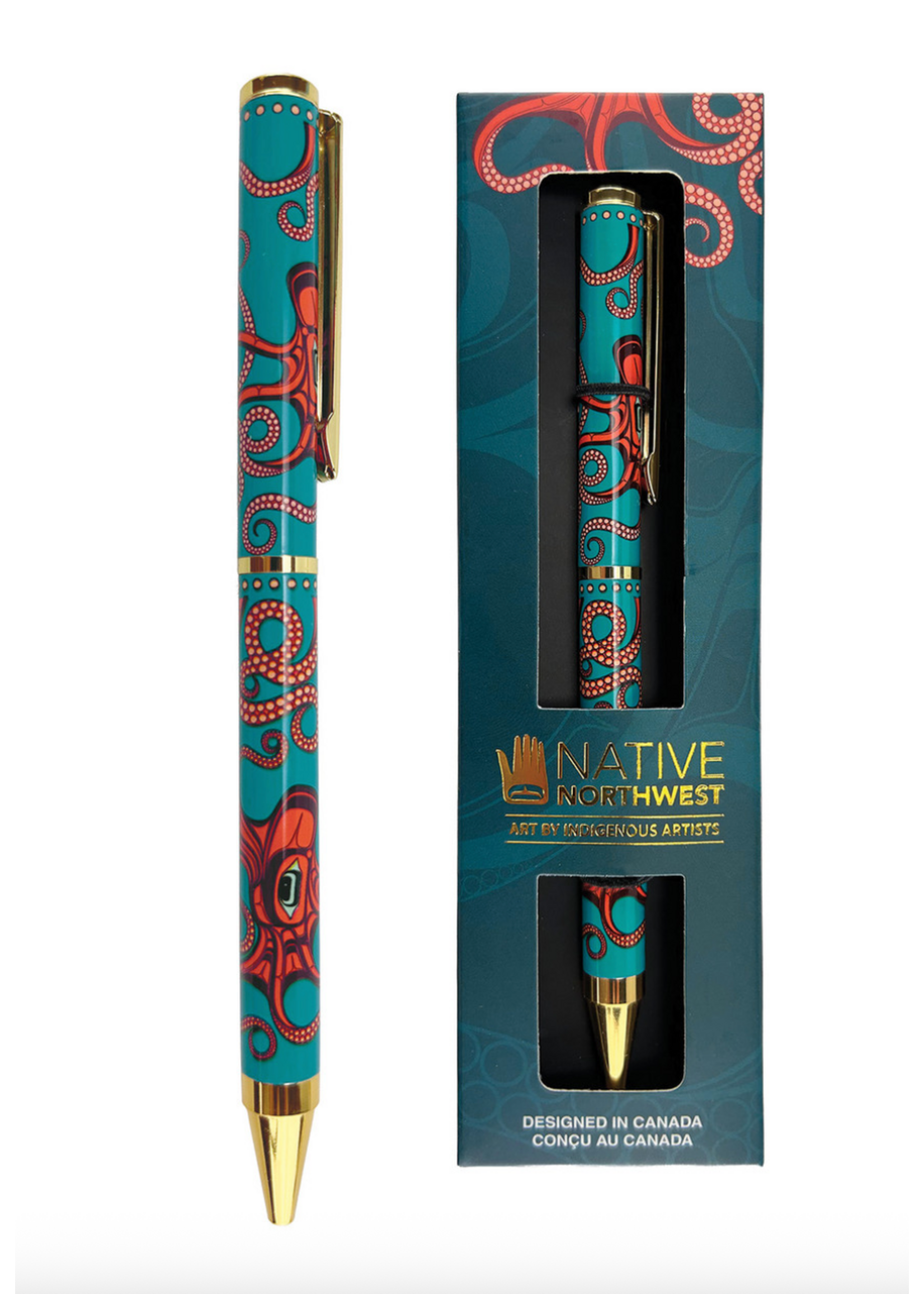 Native Northwest Premium Ballpoint Pen Octopus by Ernest Swanson
