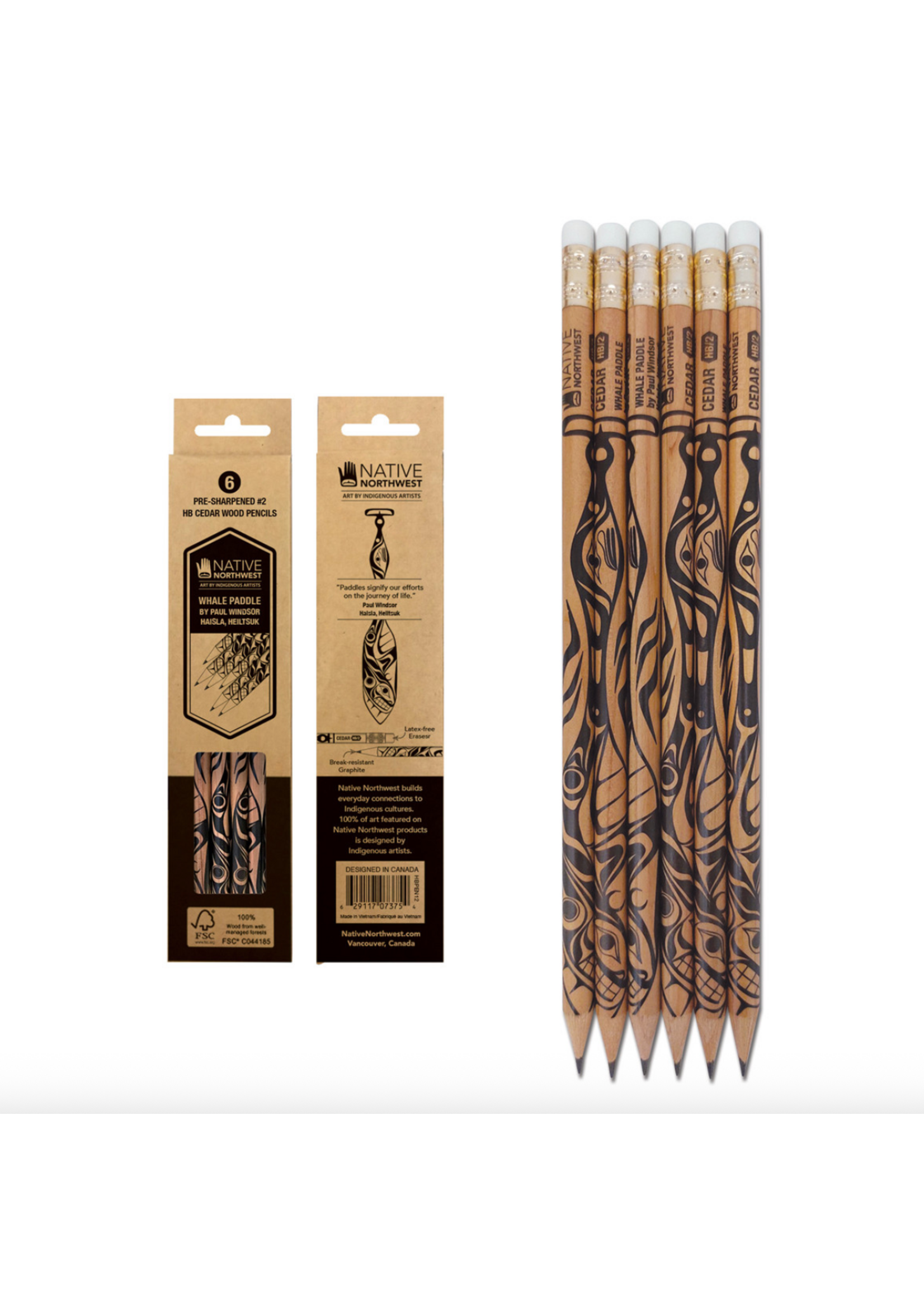 Native Northwest Pencils White Paddle by Paul Windsor