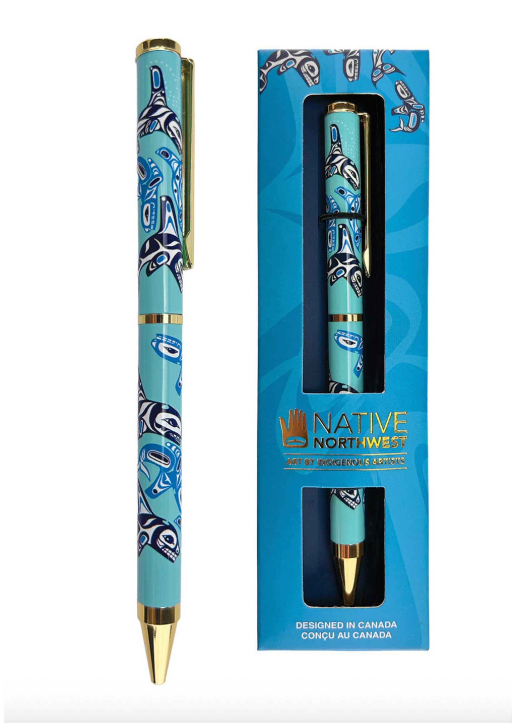Native Northwest Premium Ballpoint Orca Family by Paul Windsor