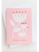 Graphic Factory Love You Mama White Flowers