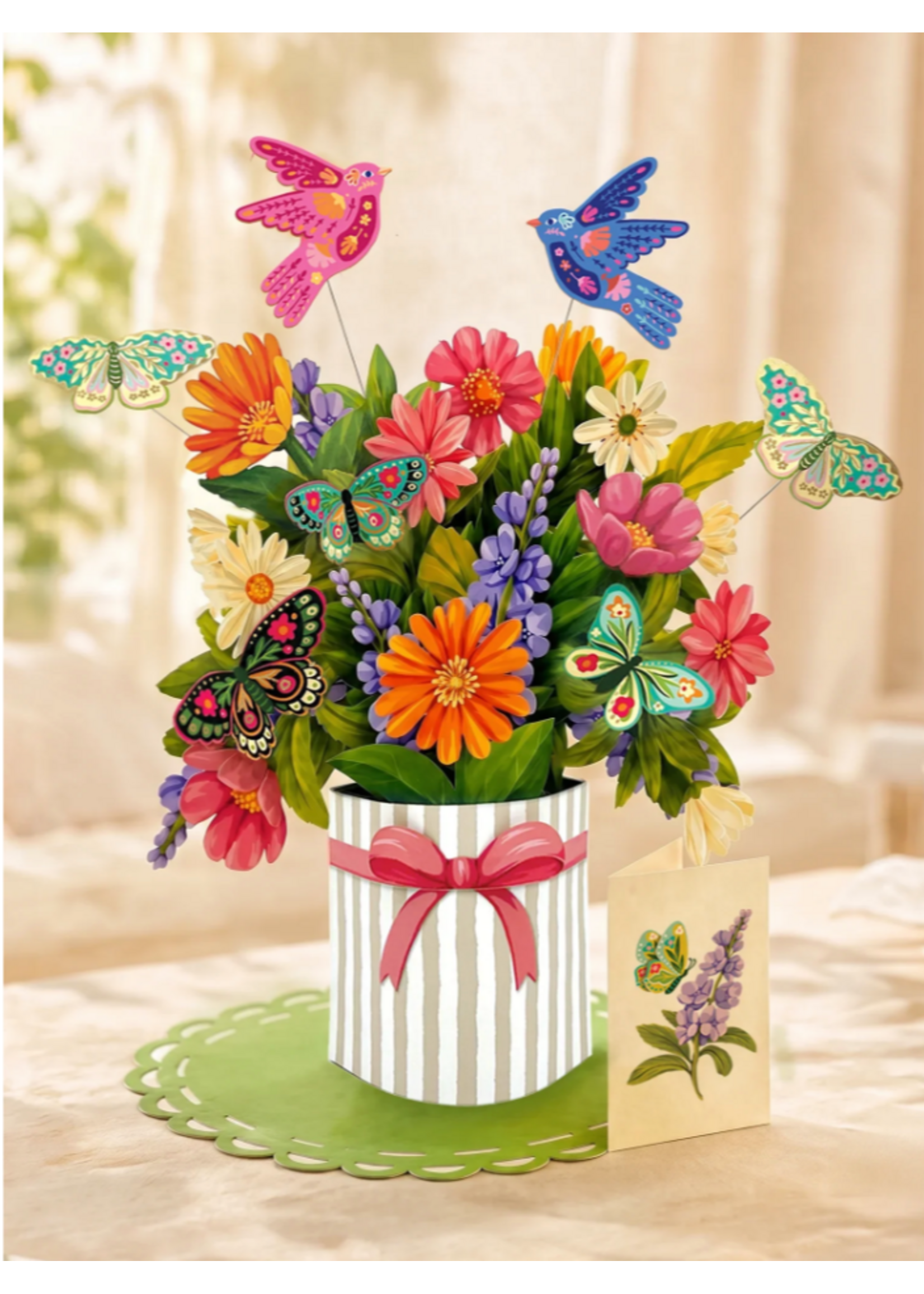 Fresh Cut Paper Enchanted Garden Pop Up Flower Bouquet