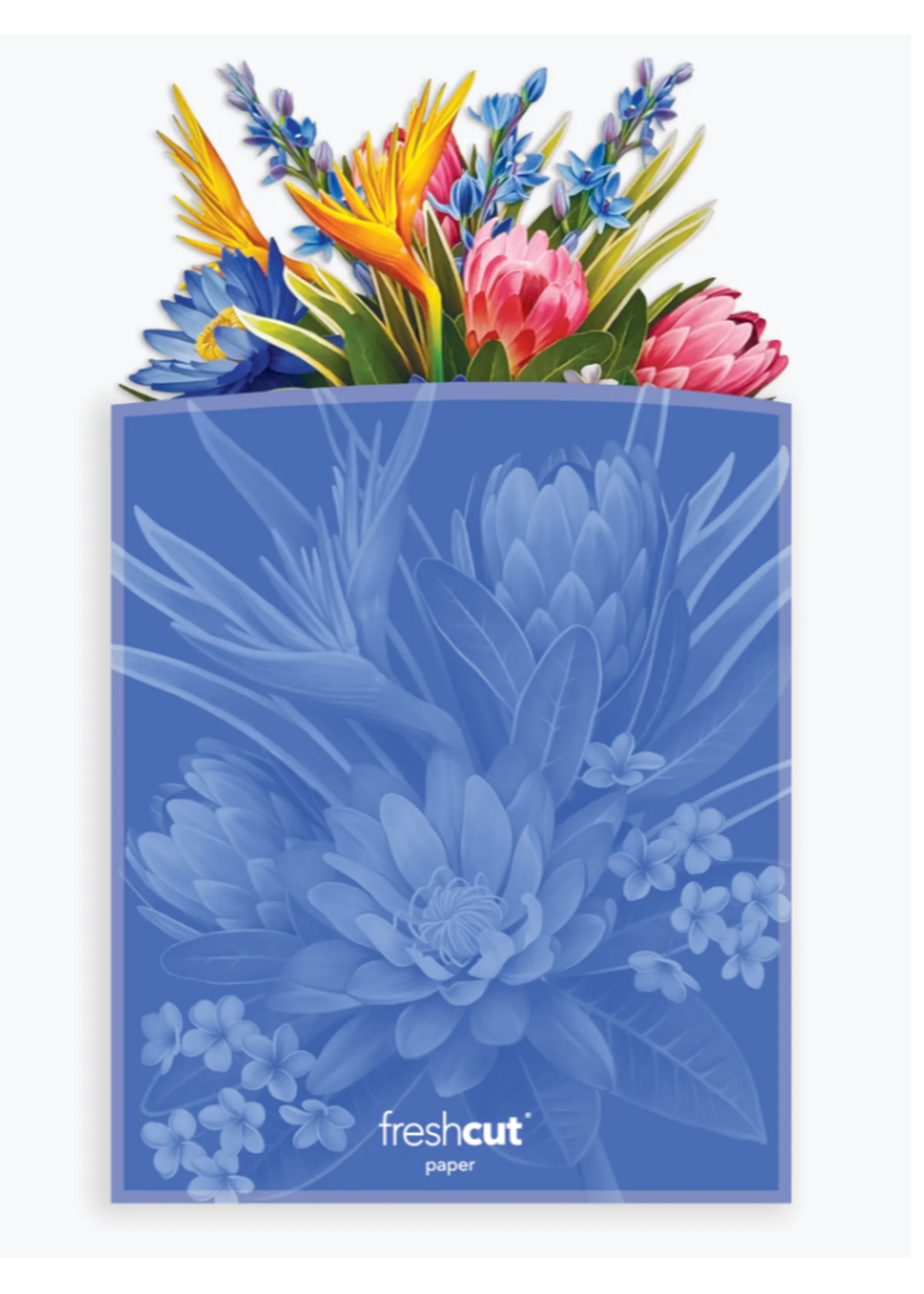 Fresh Cut Paper Tropical Paradise Pop Up Flower Bouquet