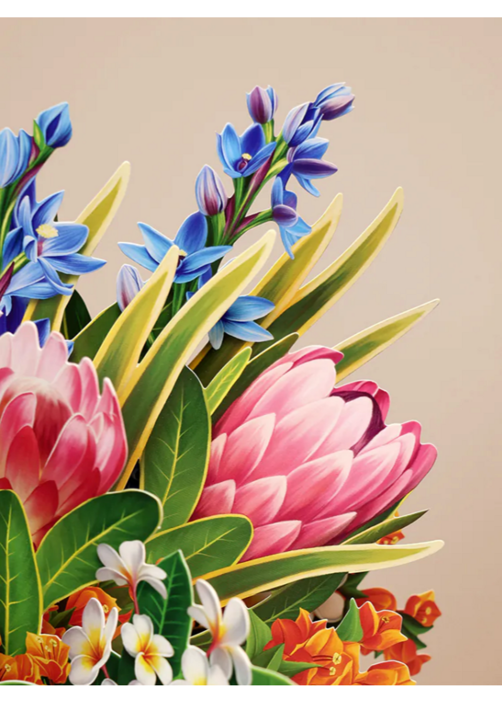 Fresh Cut Paper Tropical Paradise Pop Up Flower Bouquet