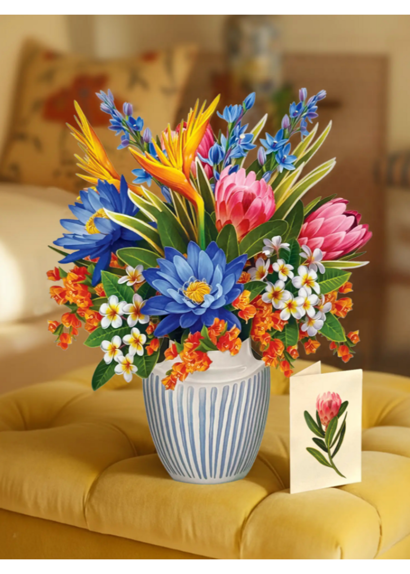 Fresh Cut Paper Tropical Paradise Pop Up Flower Bouquet