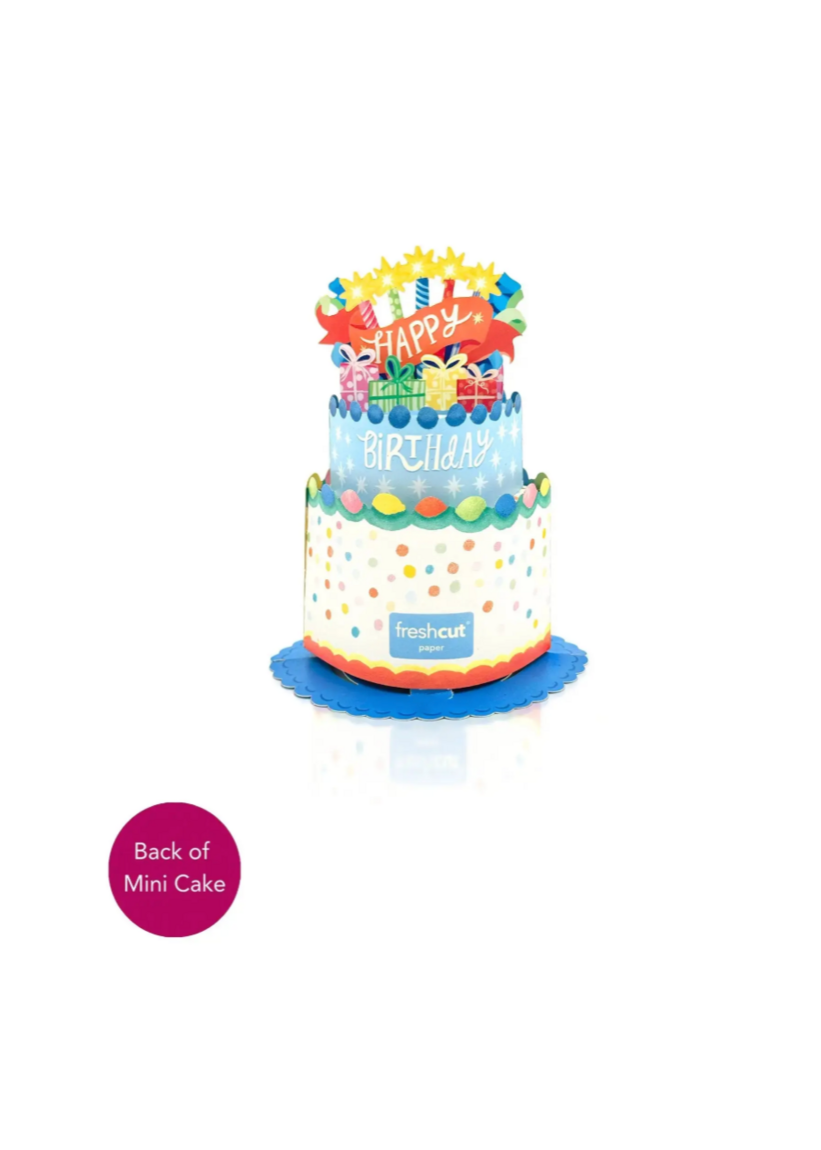 Fresh Cut Paper Confetti Birthday Cake Mini Pop Up