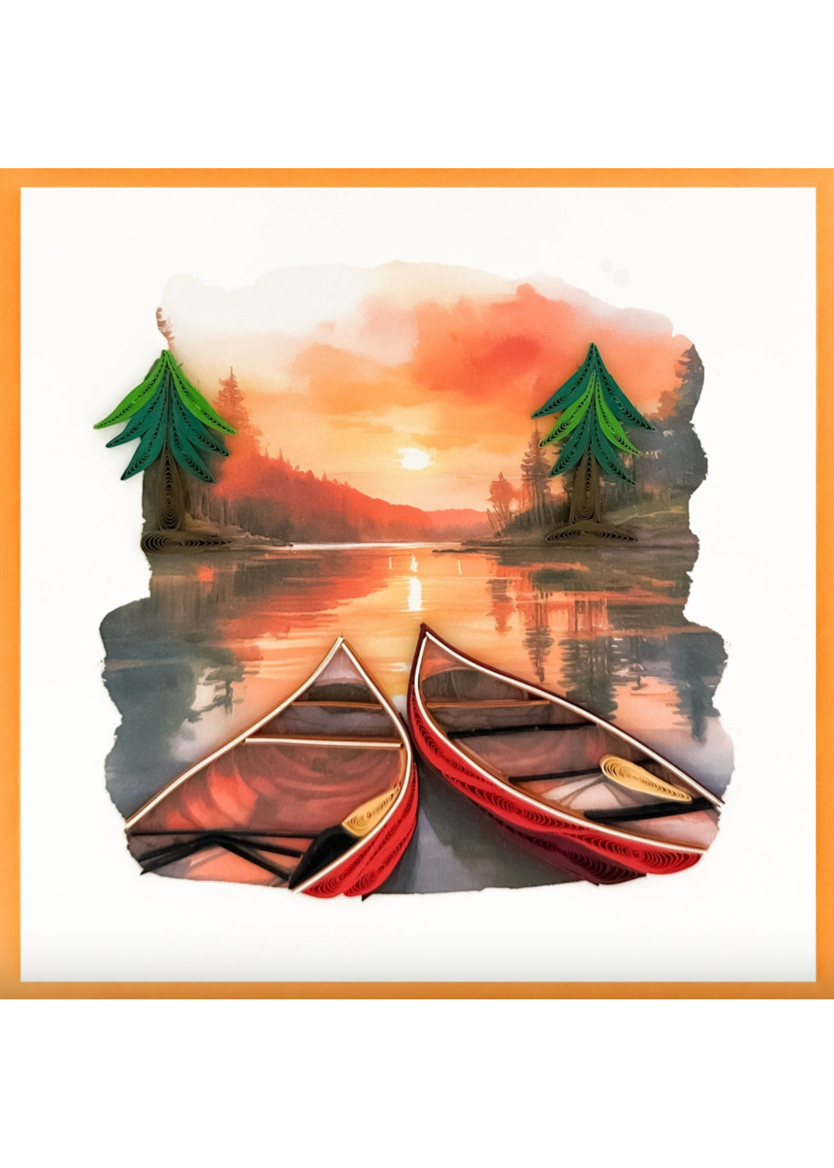 Paper Poetry Canoe Sunset