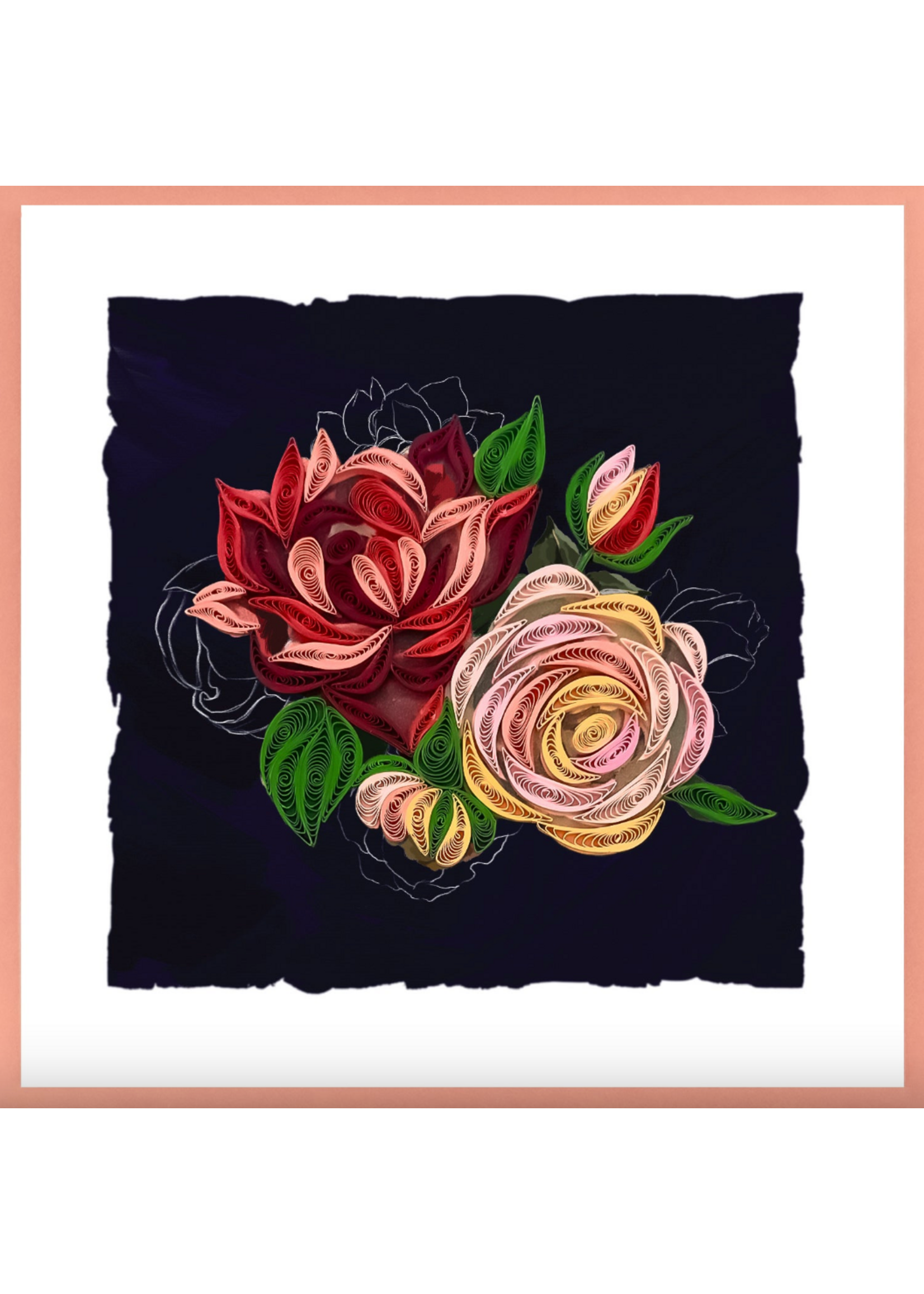 Paper Poetry Painted Roses