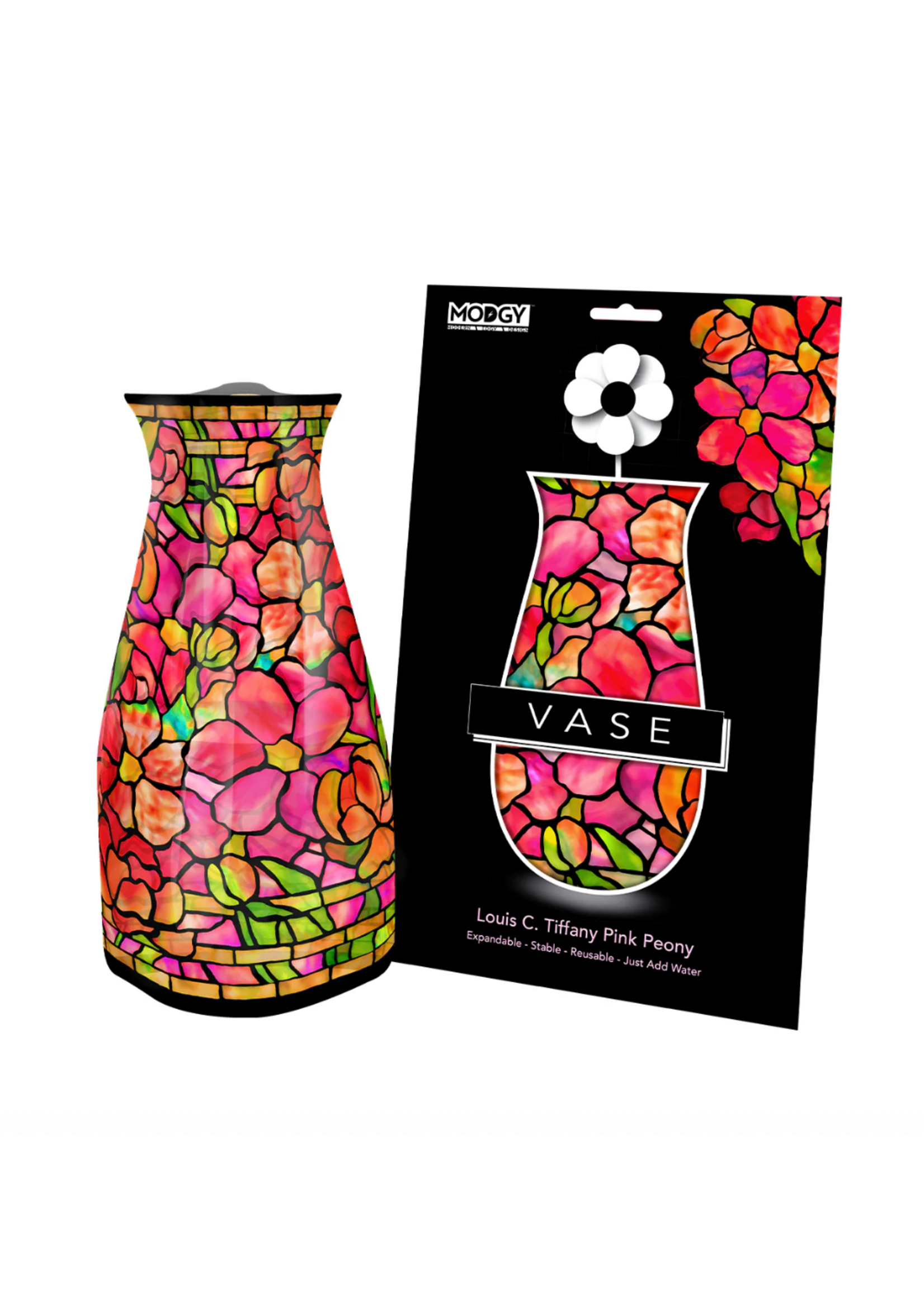 Modgy Louis C Tiffany Pink Peony Vase