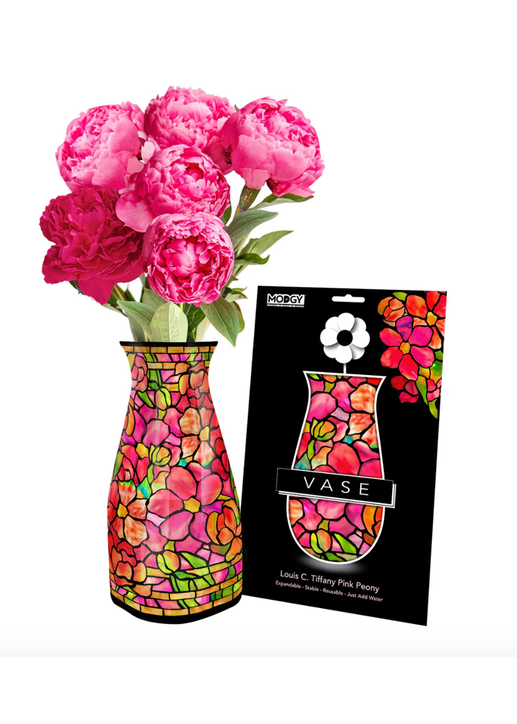 Modgy Louis C Tiffany Pink Peony Vase