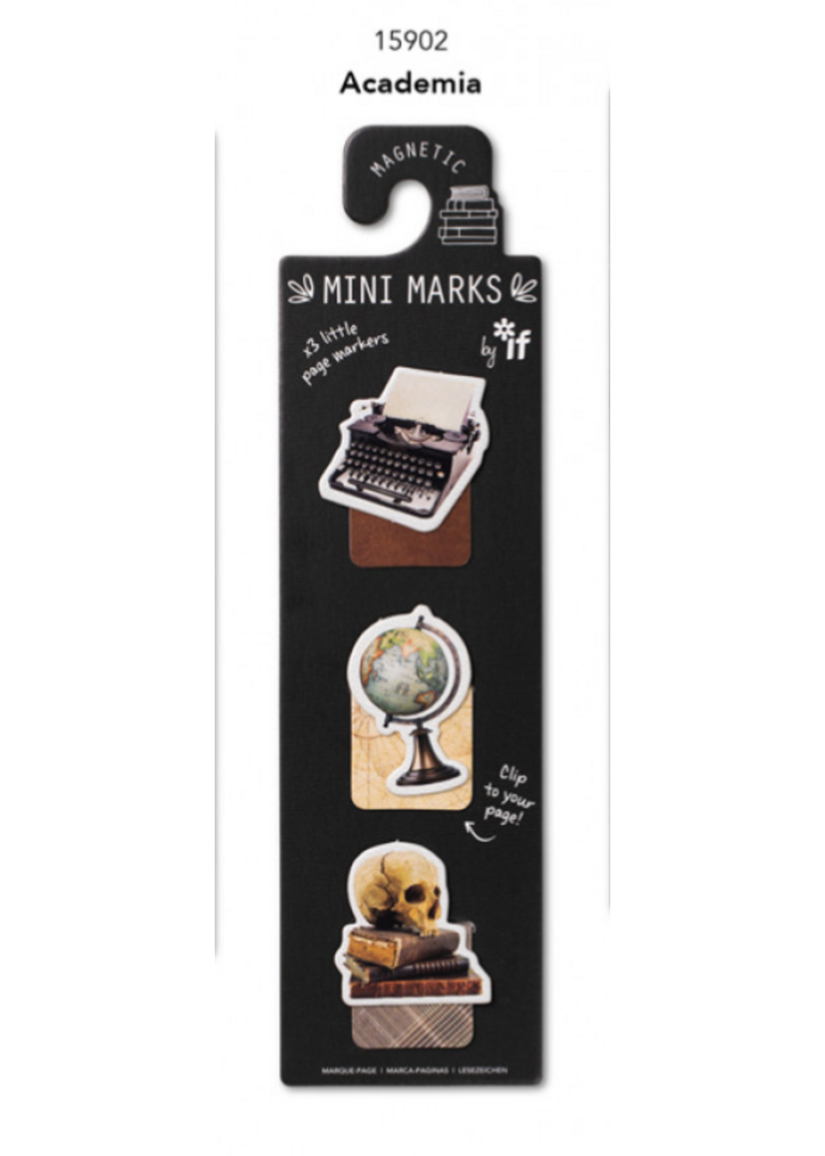 If Mini Magnetic Bookmarks Dark Academia