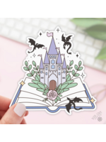 Book Lover Merch Shop Open Book Fantasy Dragons Vinyl Sticker