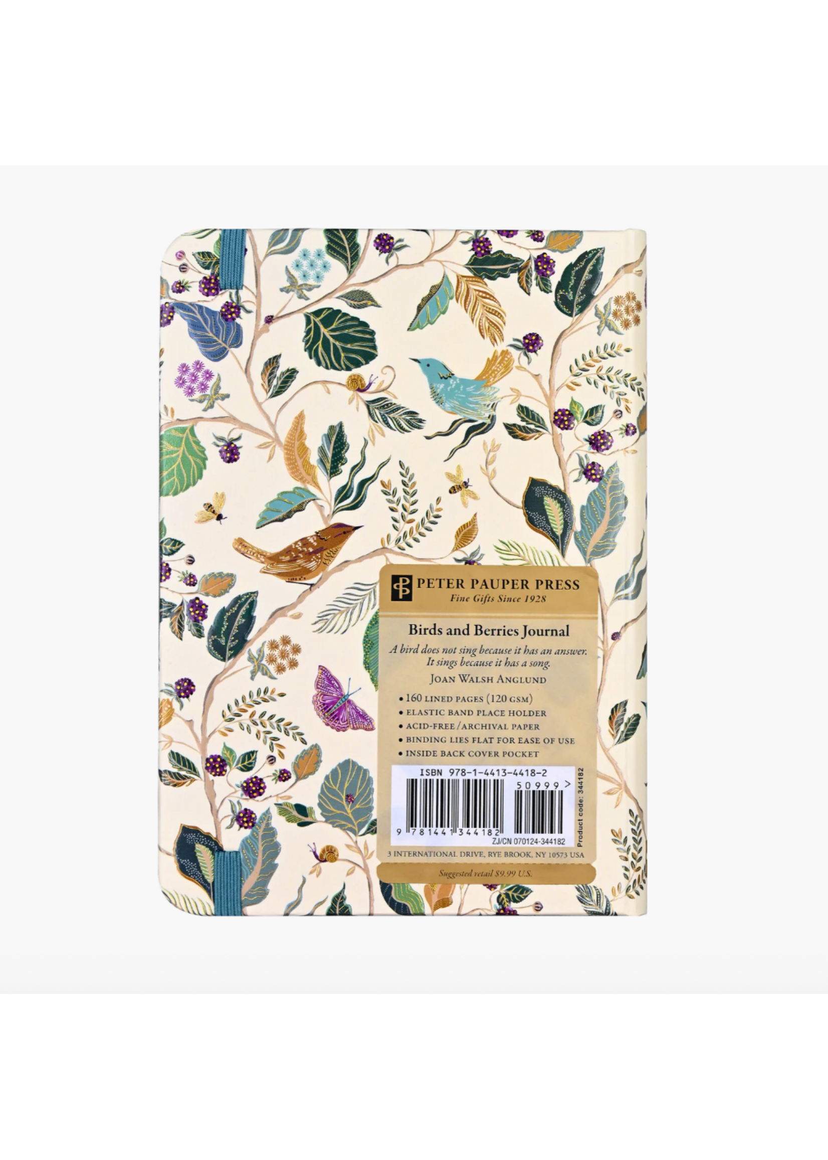 Peter Pauper Press Birds and Berries  Journal