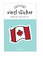 Carolyn Draws Canada Flag Vinyl Sticker