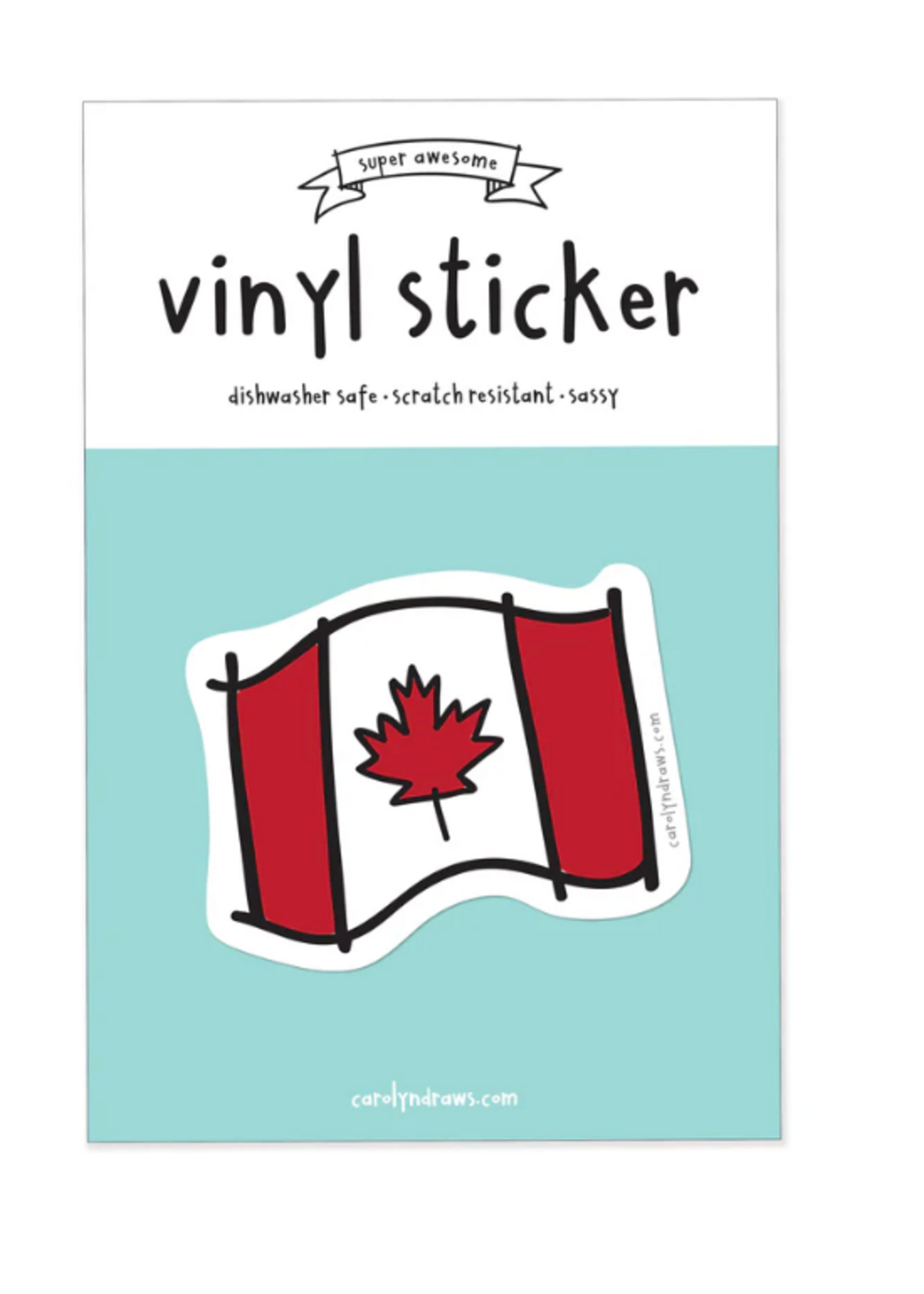 Carolyn Draws Canada Flag Vinyl Sticker