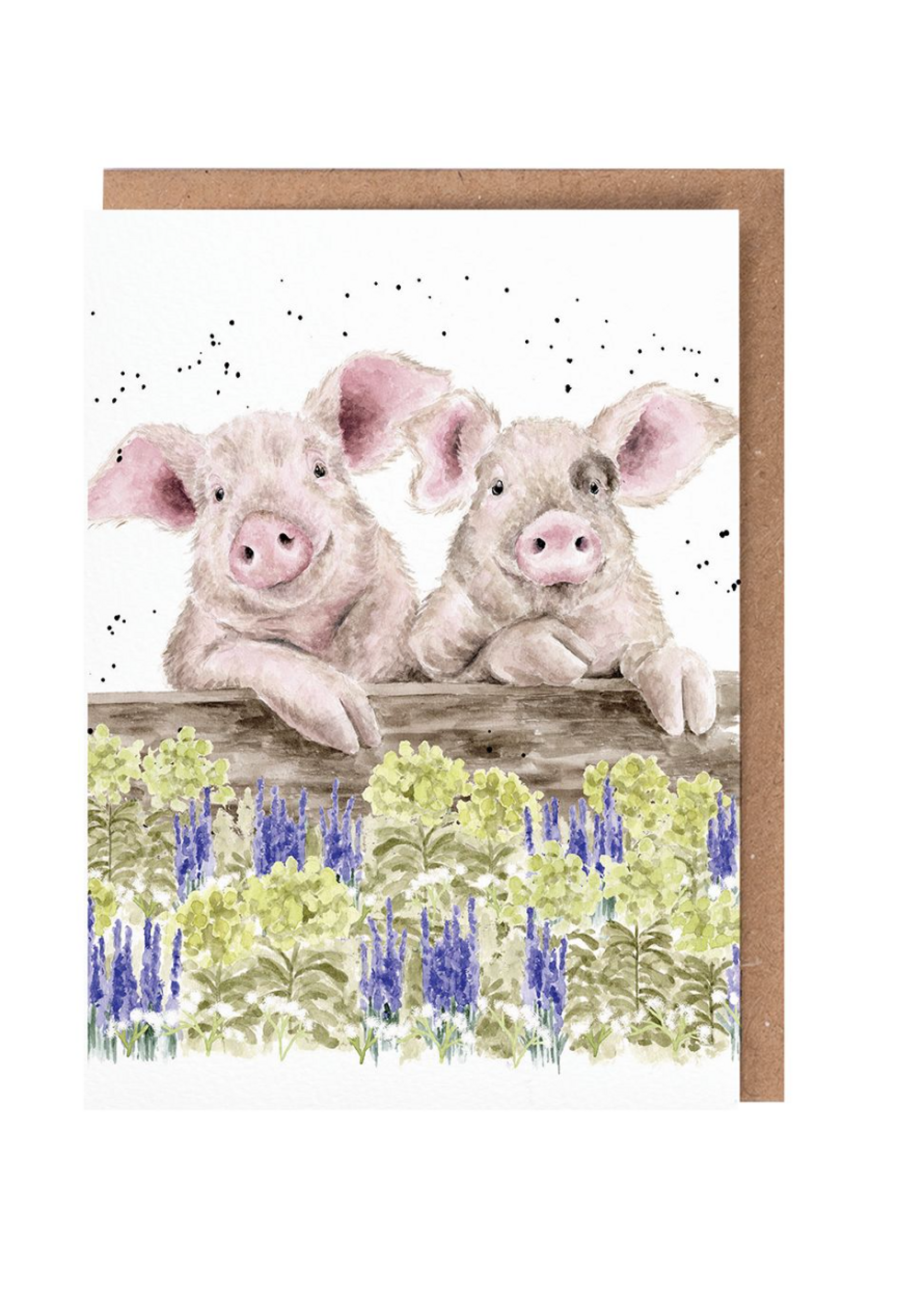 Wrendale Designs Nosy Neigh-Boars Greeting Card