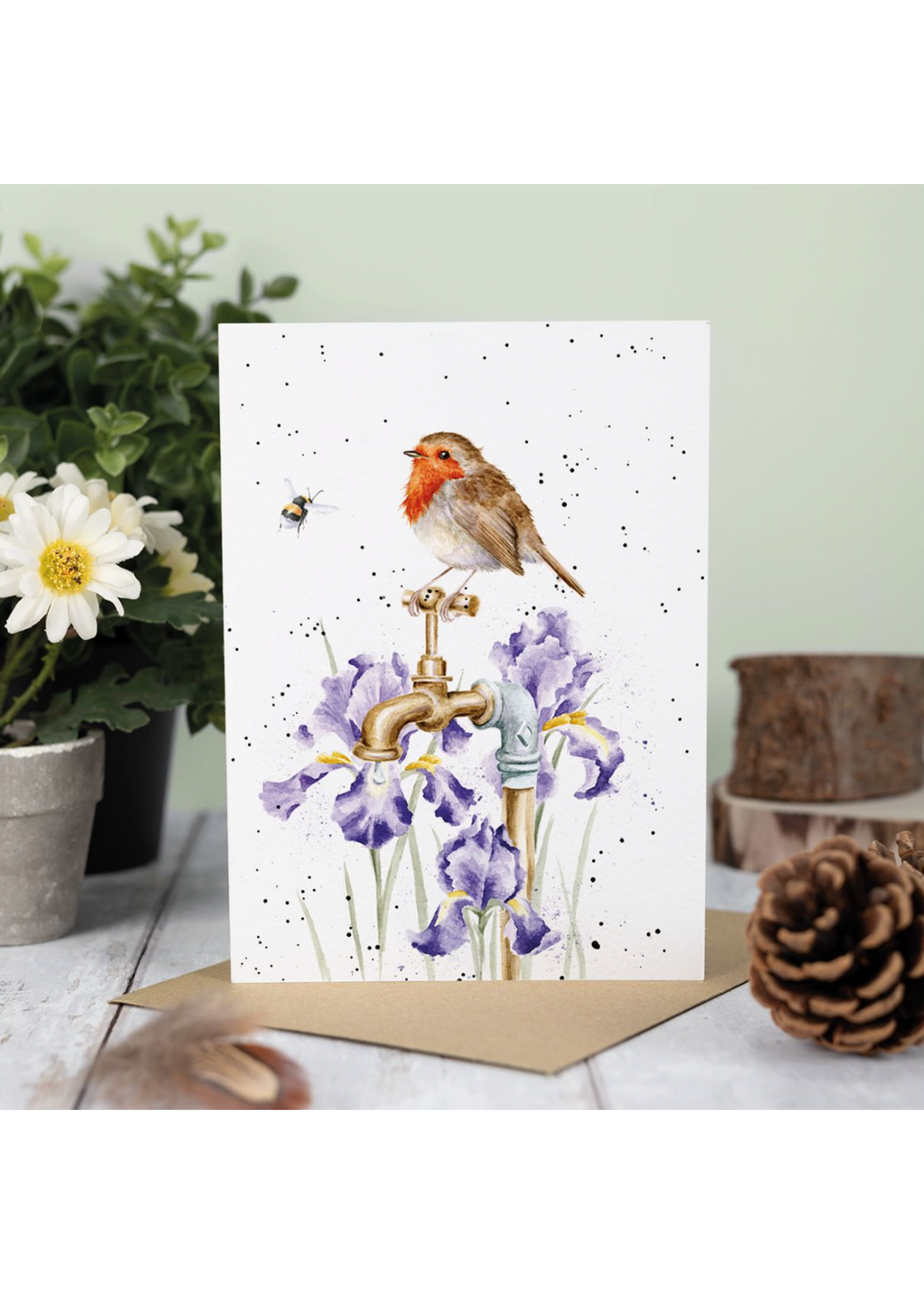 Wrendale Designs The Gardener's Guest Bird Greeting Card