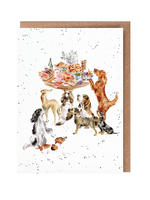 Wrendale Designs Sunday Lunch Animals Table Greeting Card