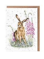 Wrendale Designs The Wild Garden Hare Greeting Card