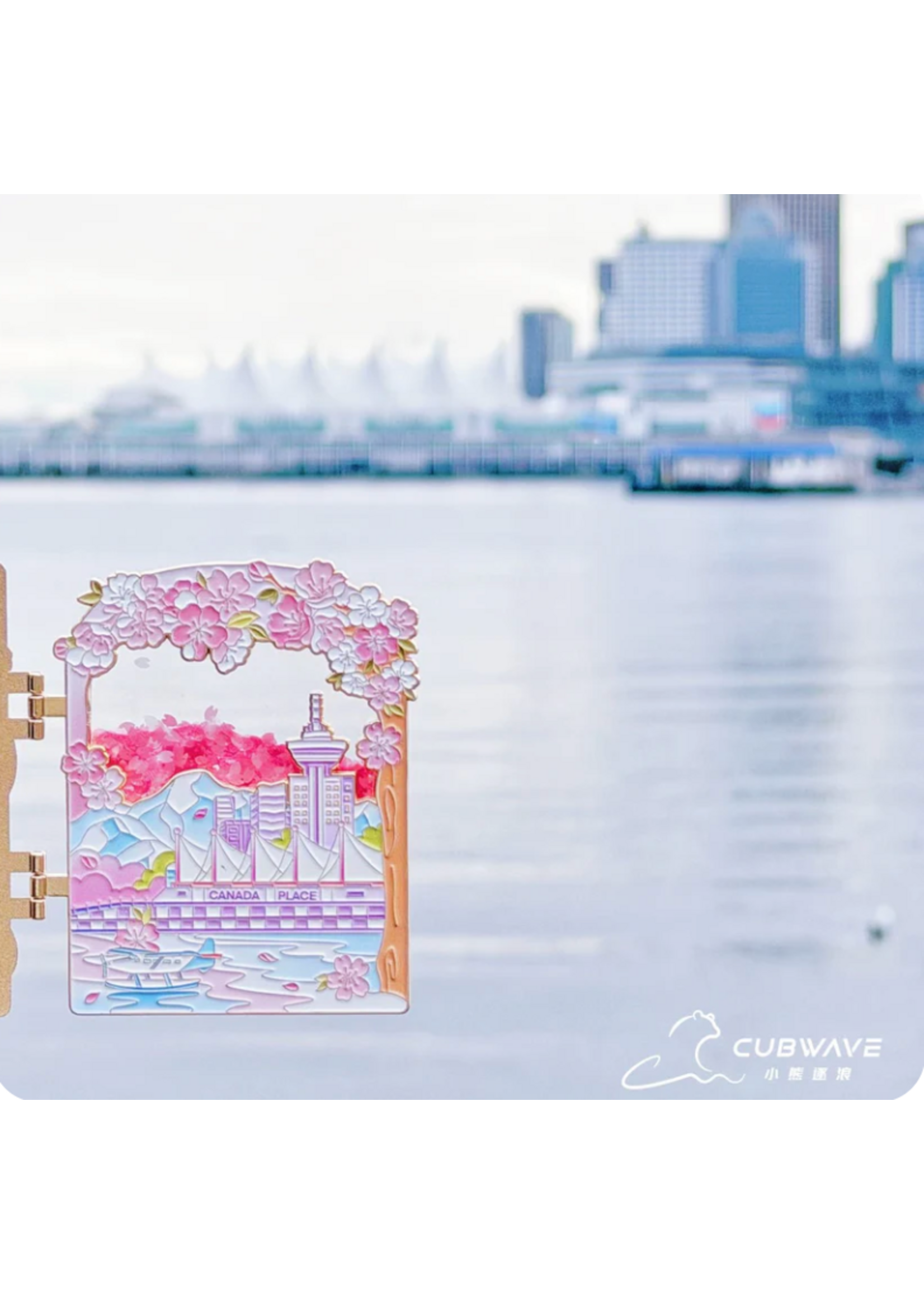 Cubwave Vancouver Cherry Blossom Flip Liquid Magnet