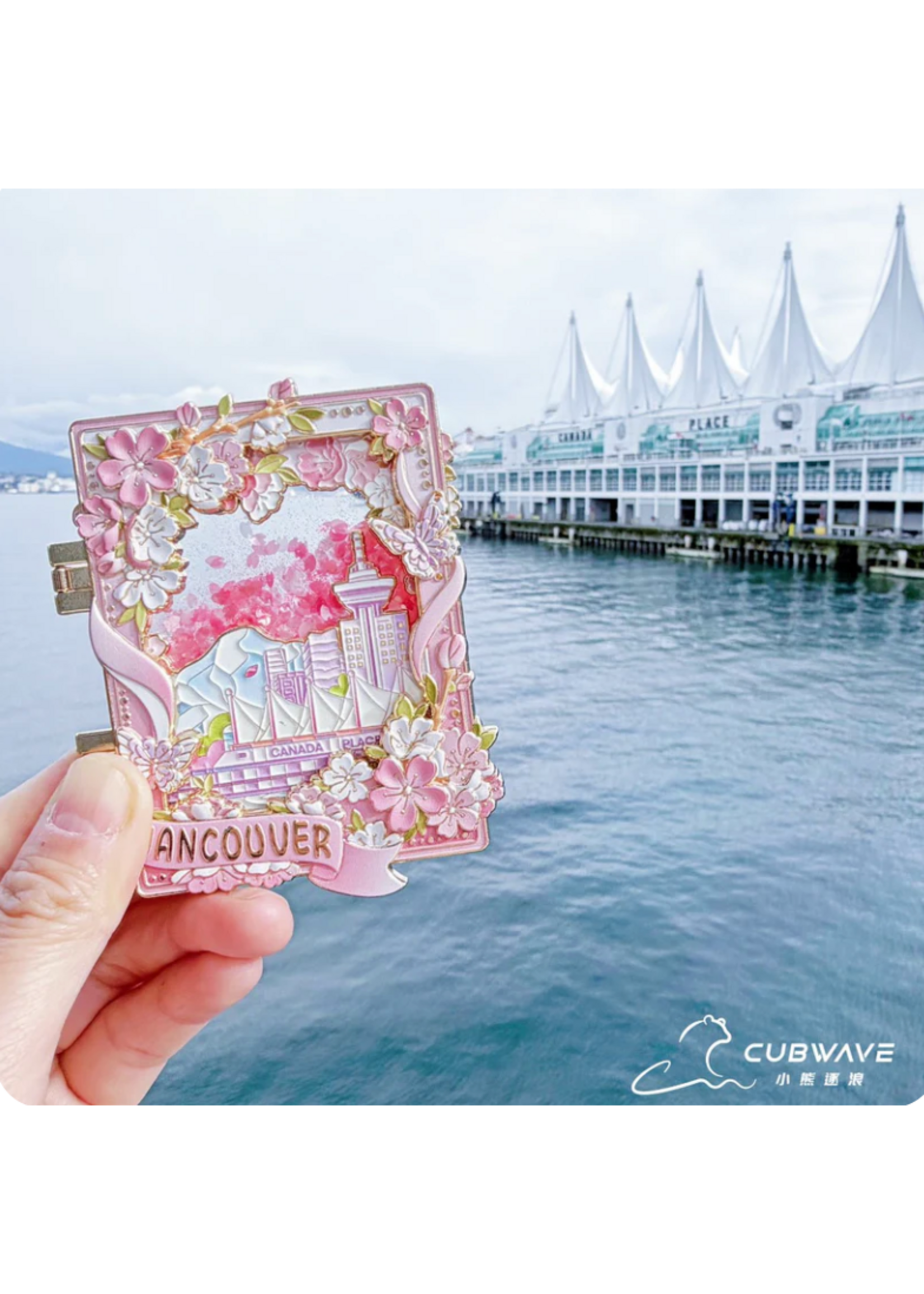 Cubwave Vancouver Cherry Blossom Flip Liquid Magnet
