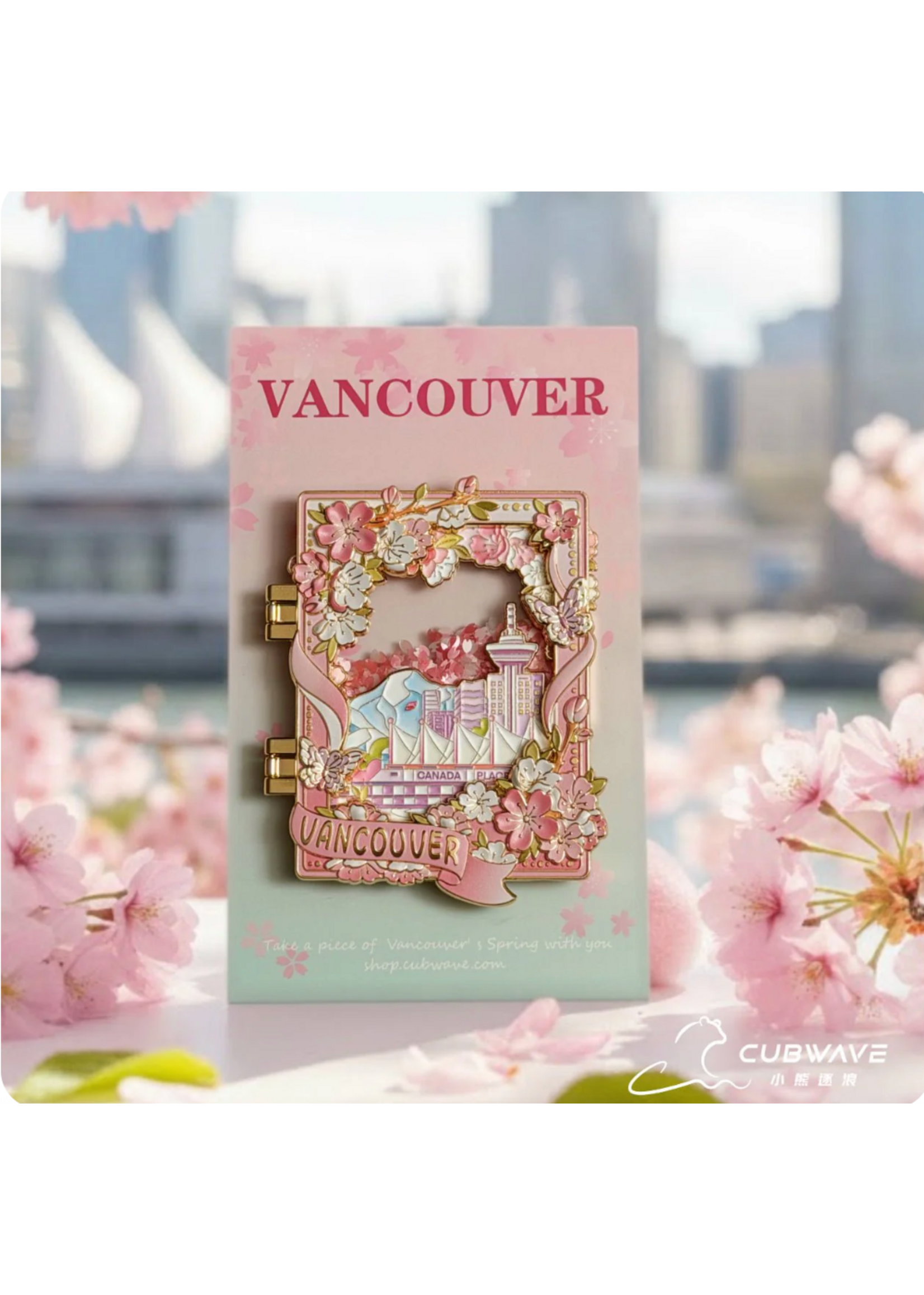 Cubwave Vancouver Cherry Blossom Flip Liquid Magnet