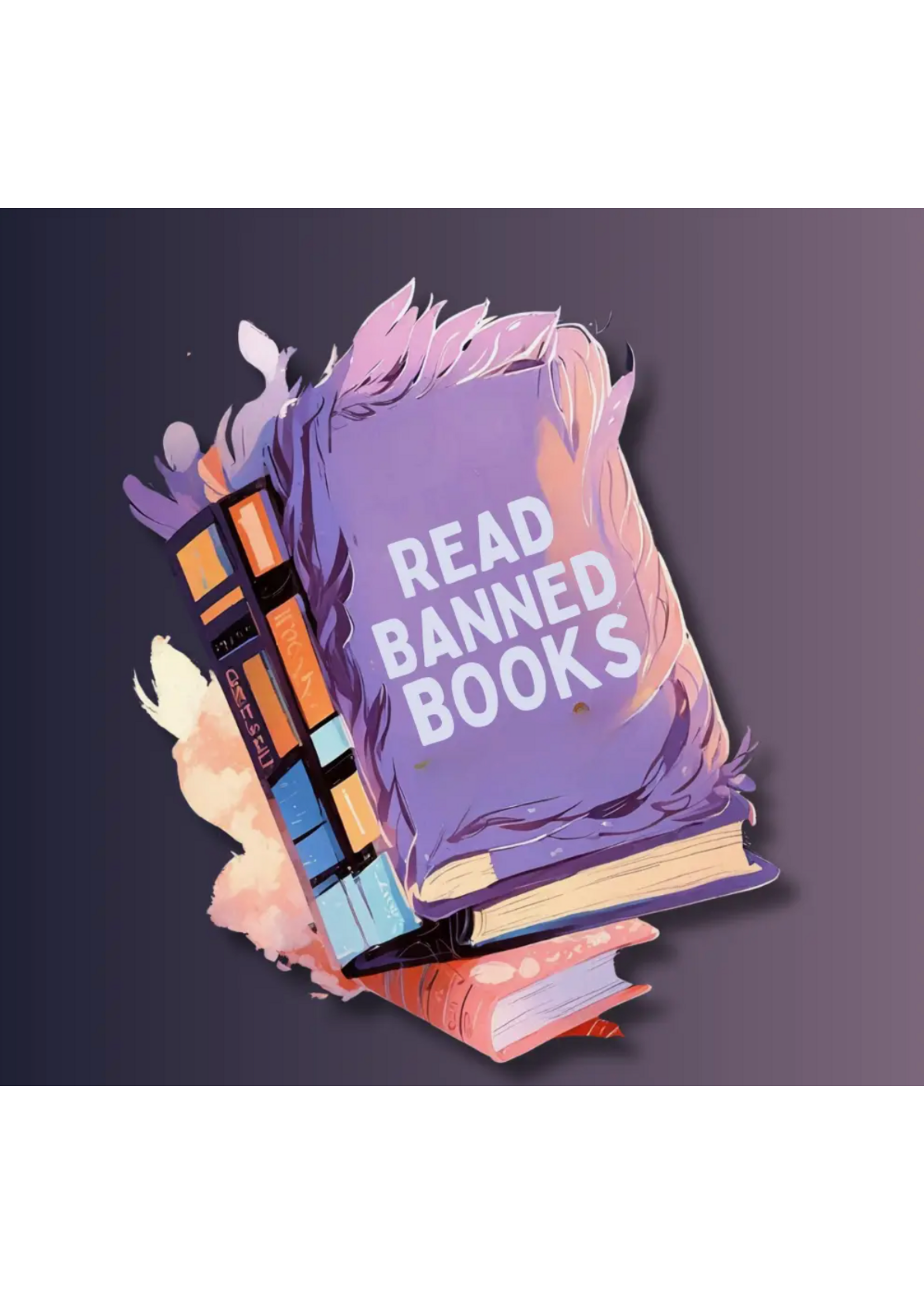 The Bookclub Boutique Read Banned Books Vinyl Sticker