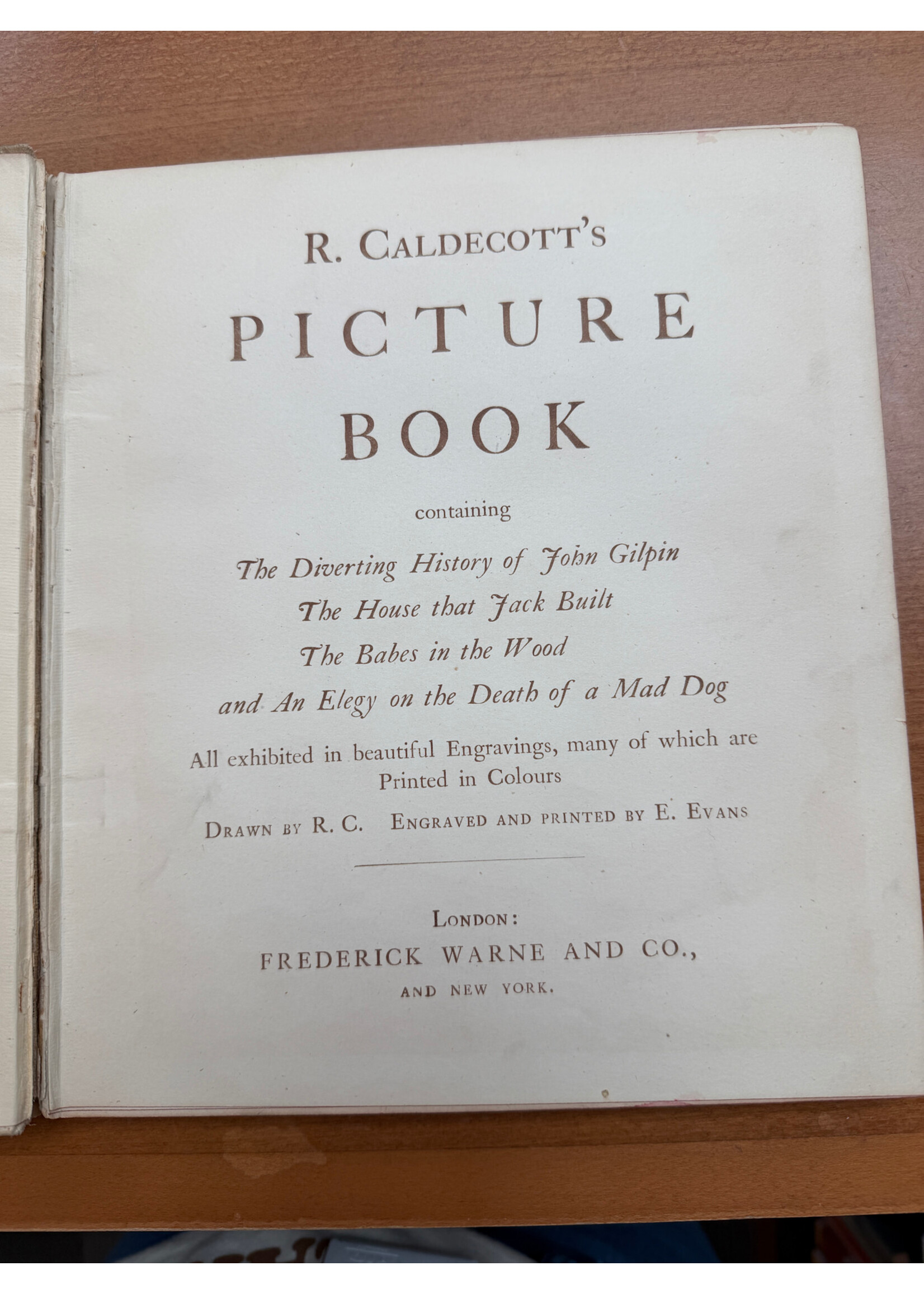R. Caldecott Picture Book IN STORE PICKUP ONLY